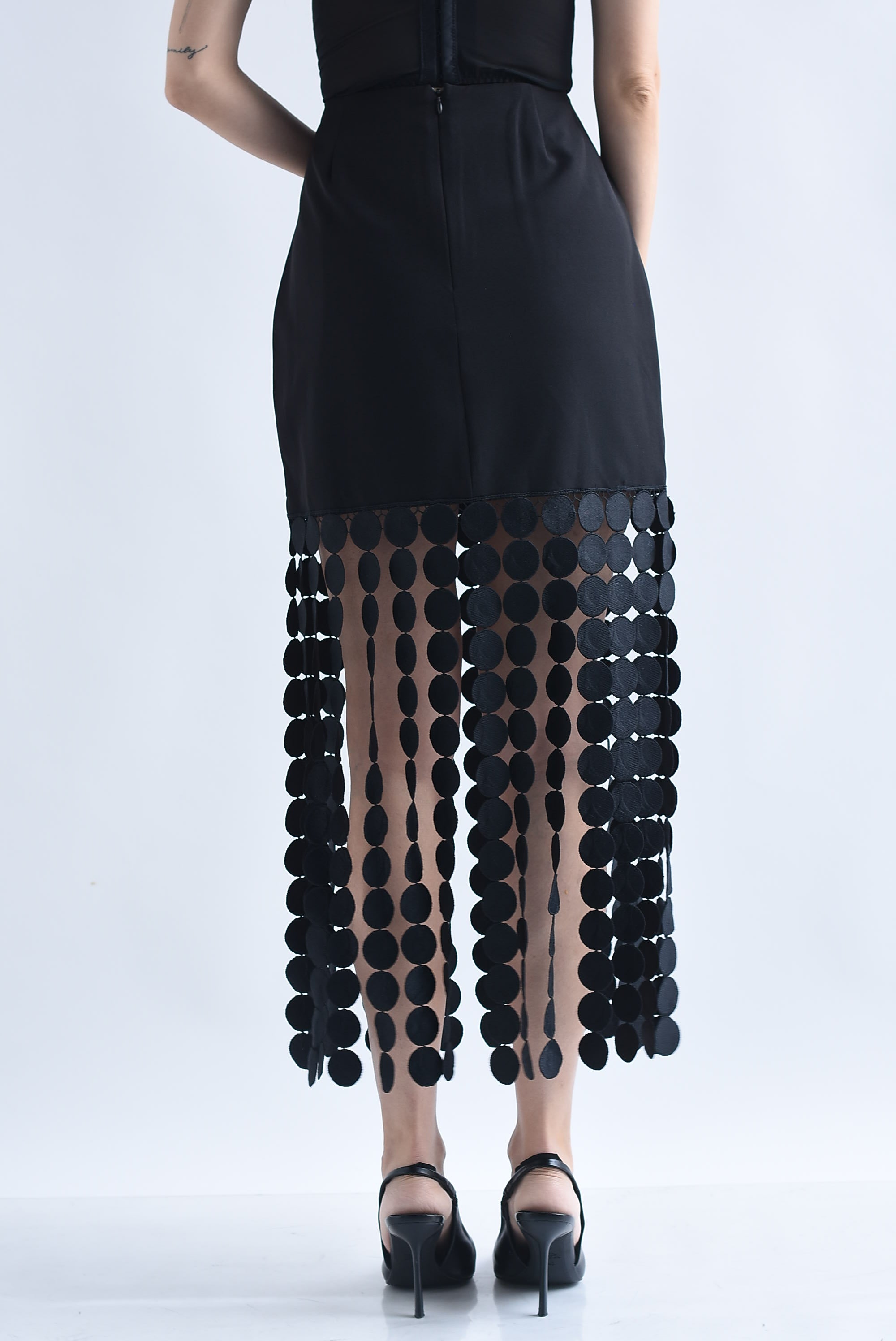Falda flecos lunares