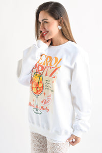 Fashion Styled Sudadera APEROL SPRITZ Blanca