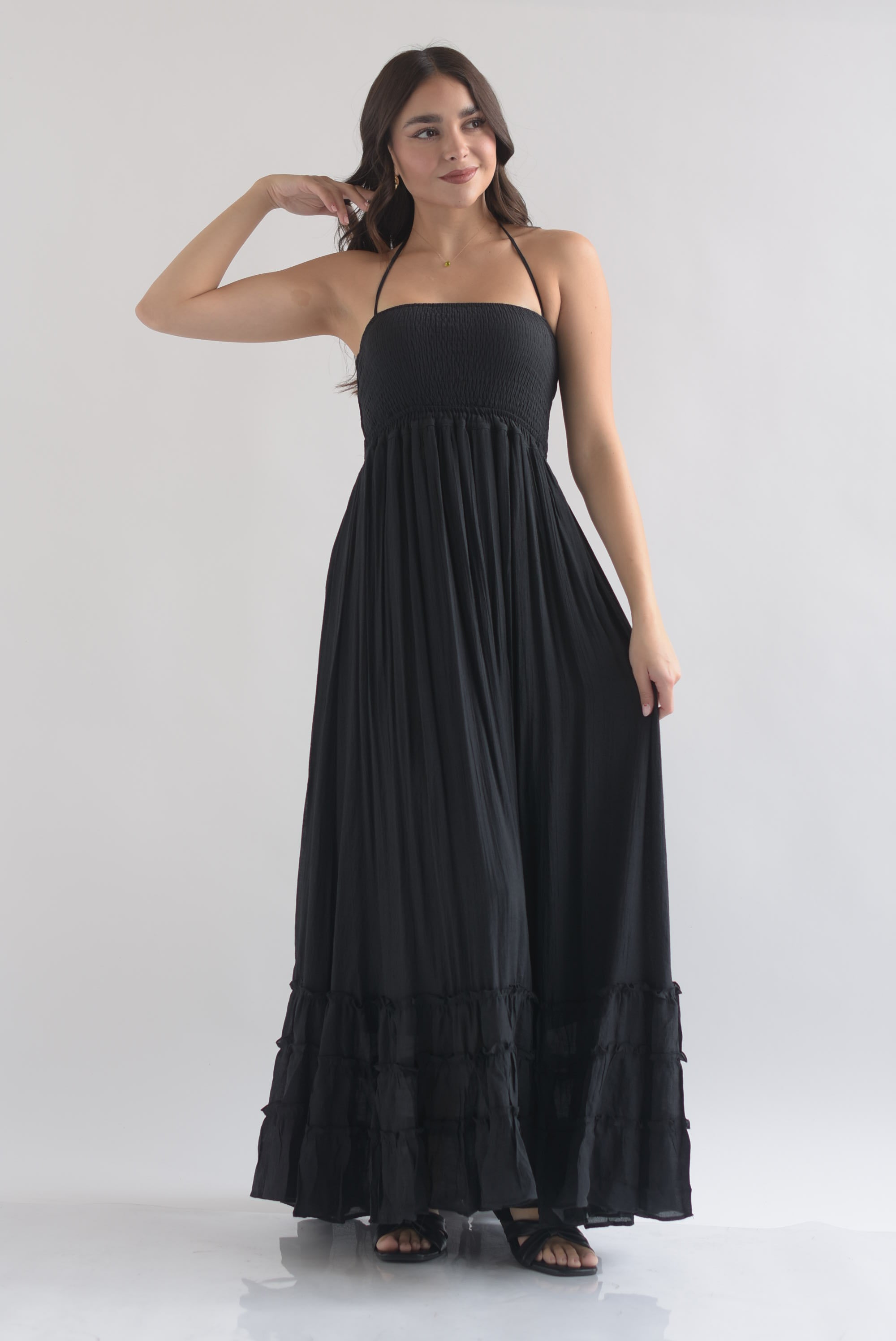 Vestido boho pecho elástico