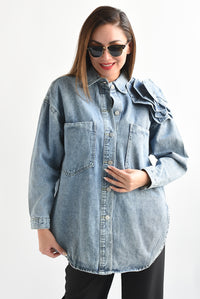 Fashion Styled Camisa Denim lazo