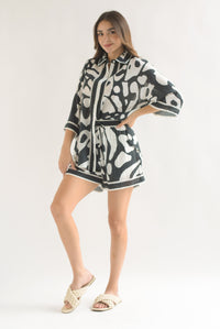 Fashion Styled Set Short y camisa manchas Navy