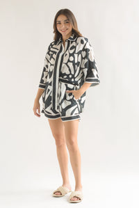 Fashion Styled Set Short y camisa manchas Navy
