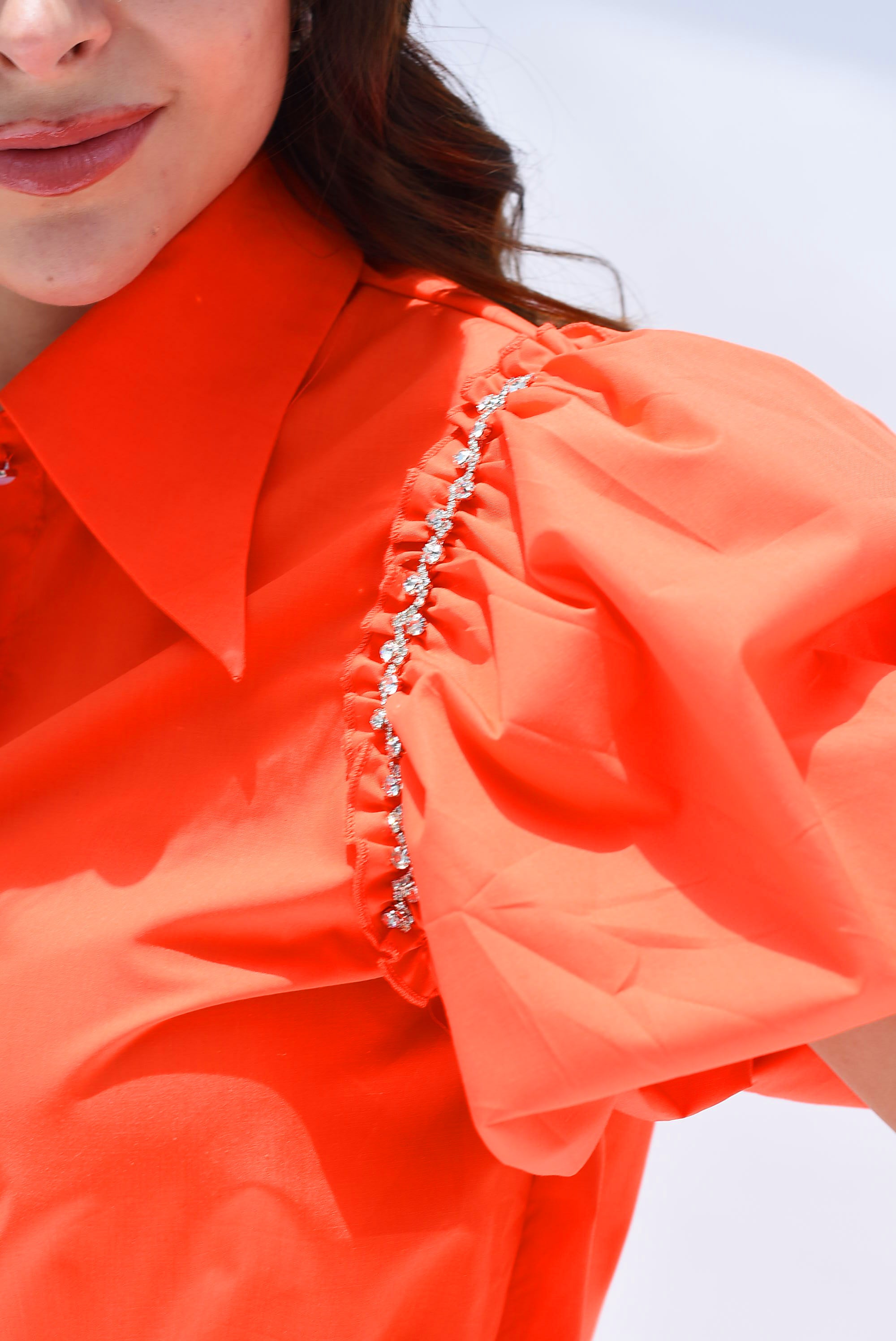 Camisa manga puffy joya Naranja