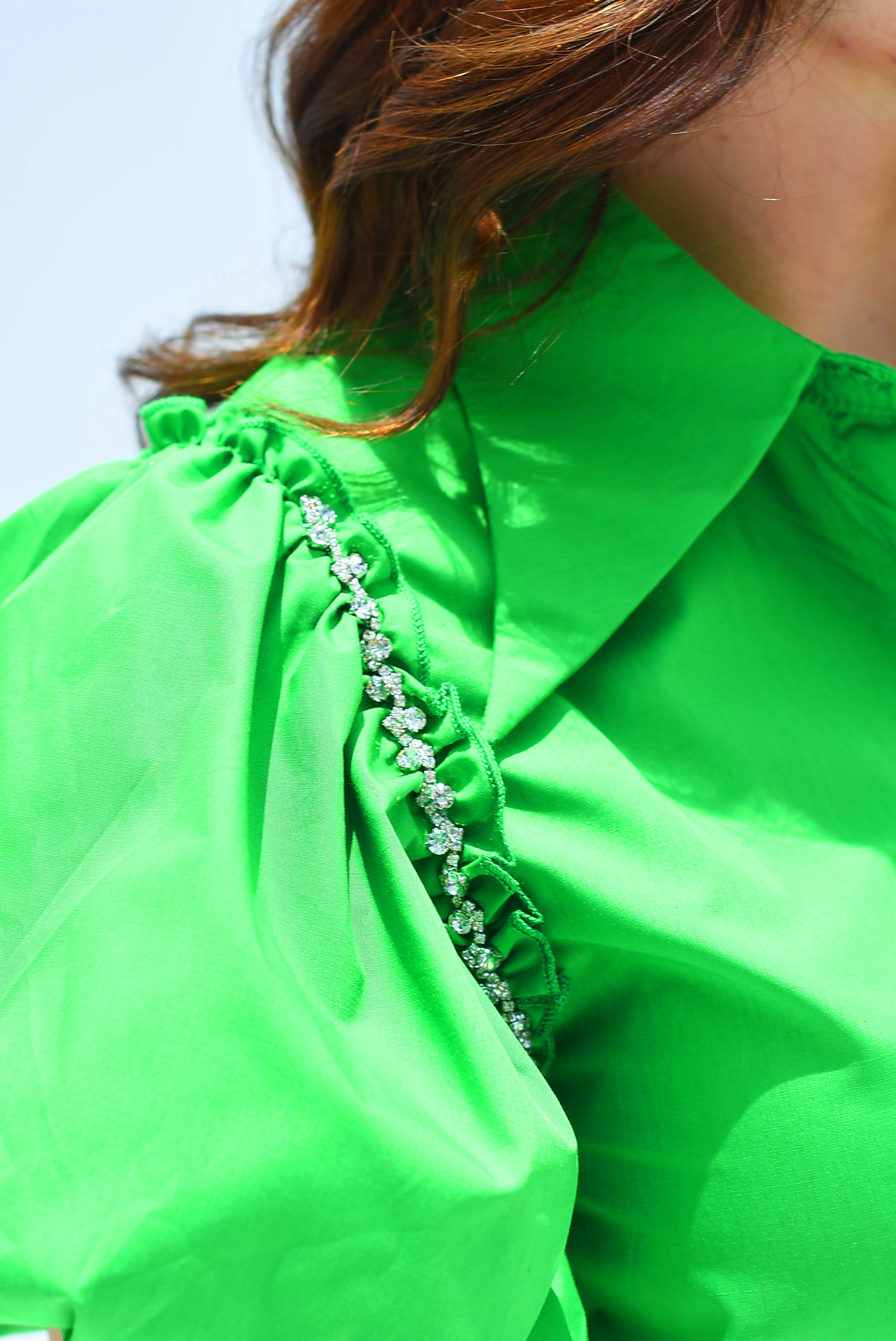 Camisa manga puffy joya Verde