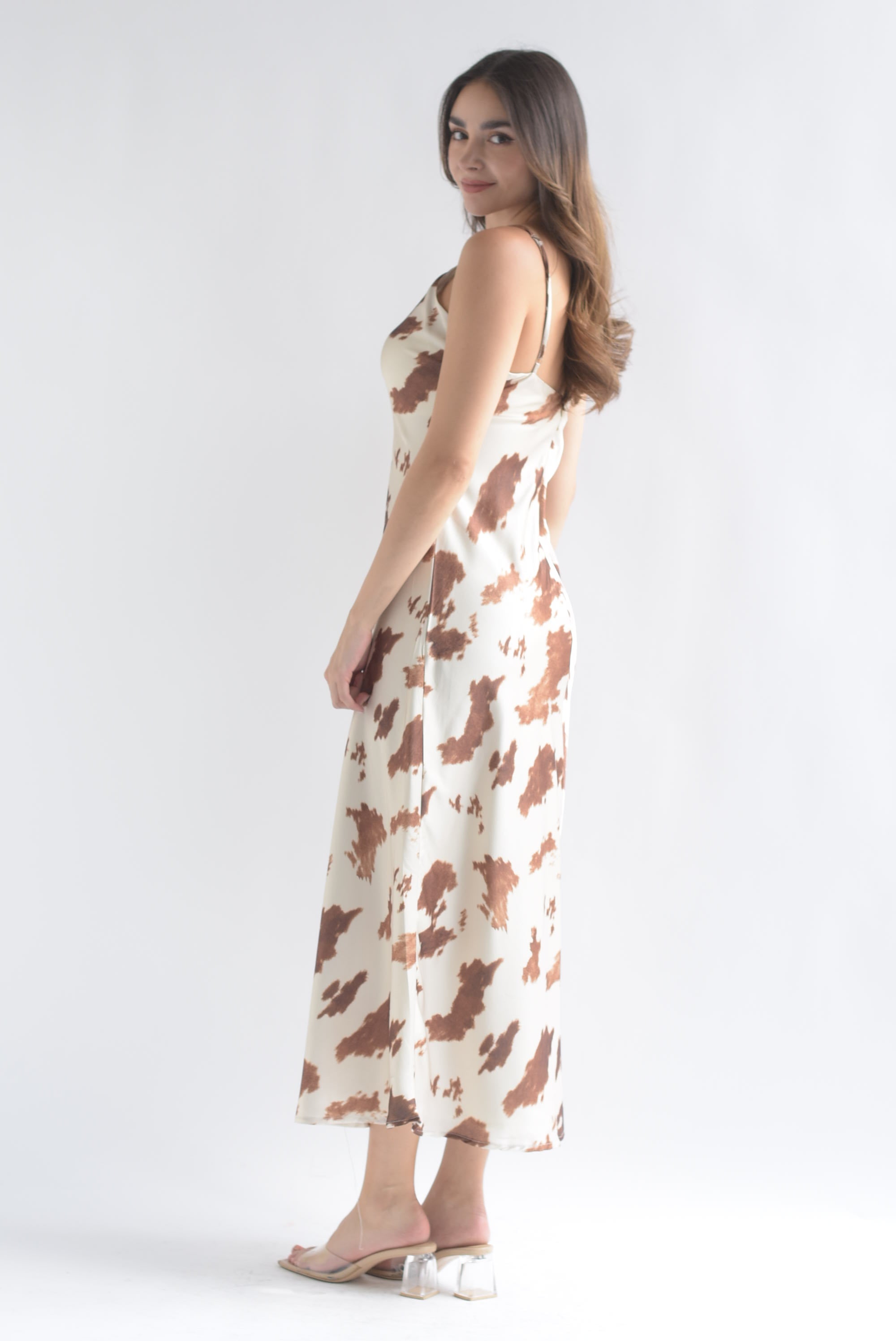 Vestido lencero satín Cow