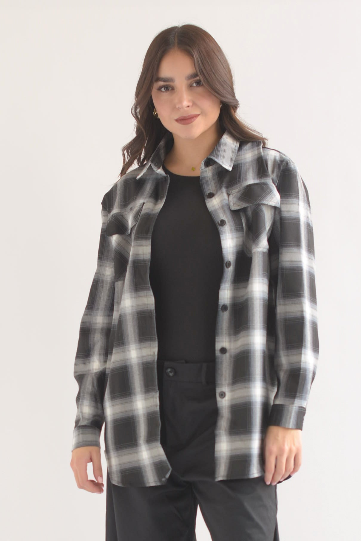 Camisa cuadros bolsillos