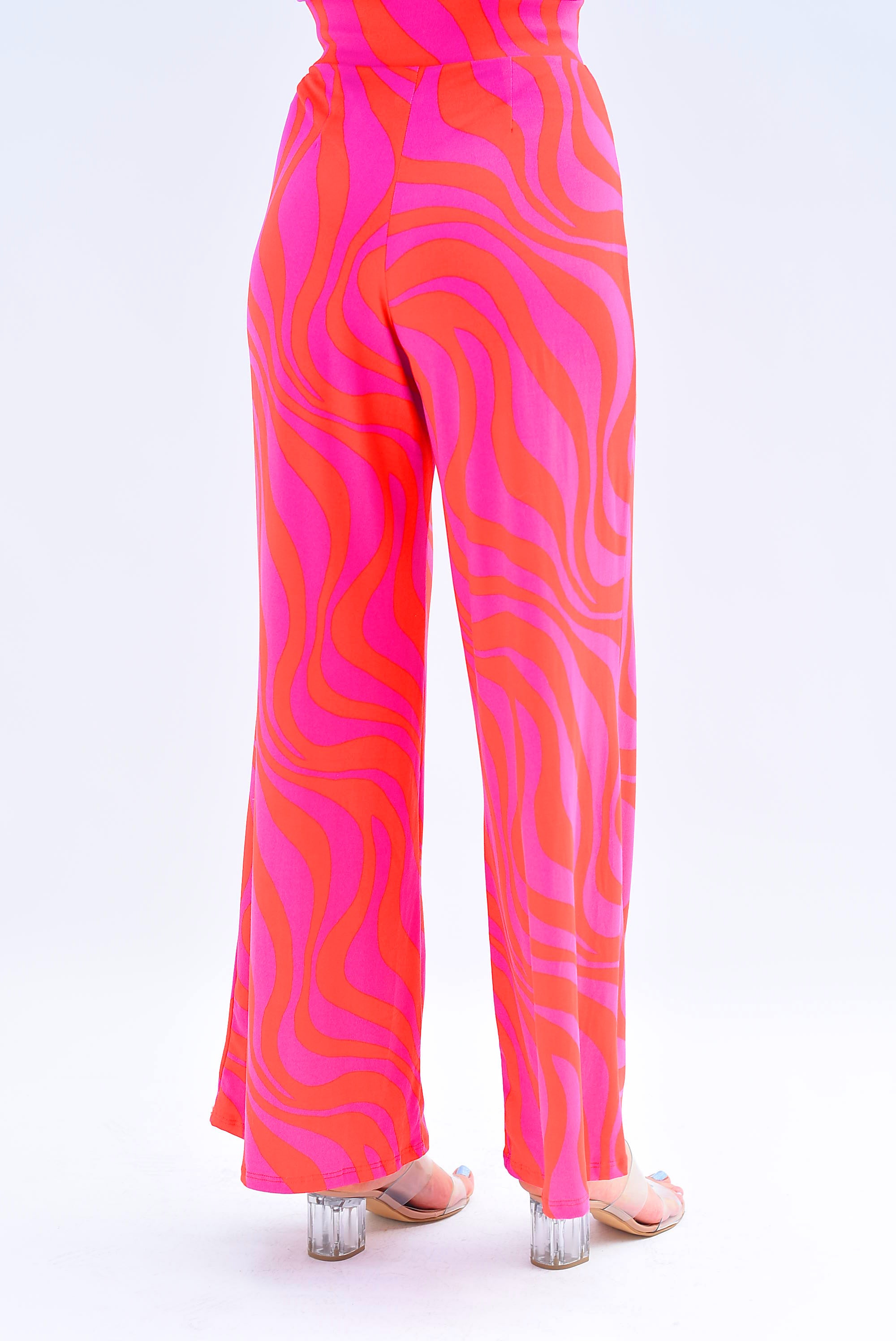 Pantalón algodón Magenta con Rojo