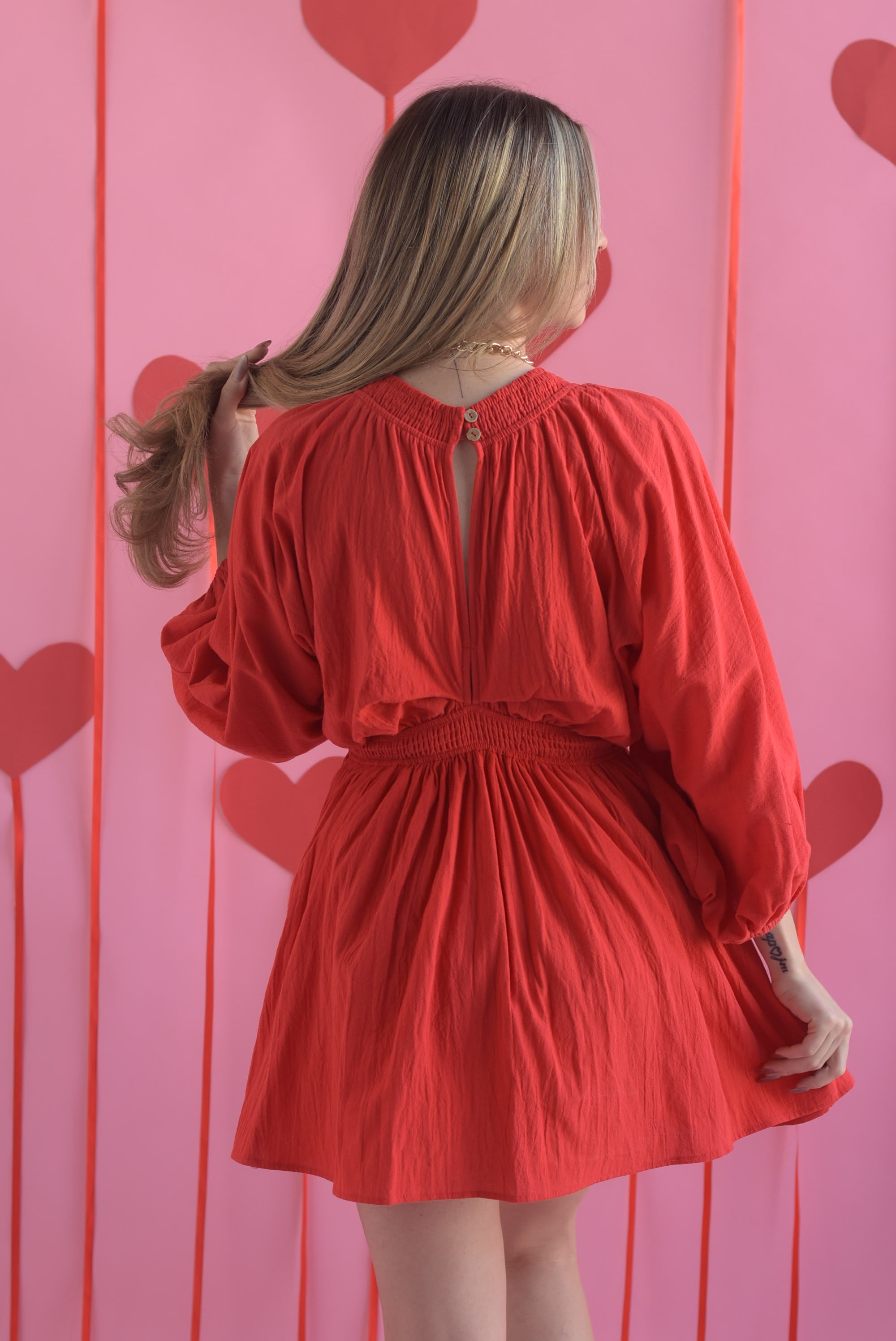 Vestido manga globo