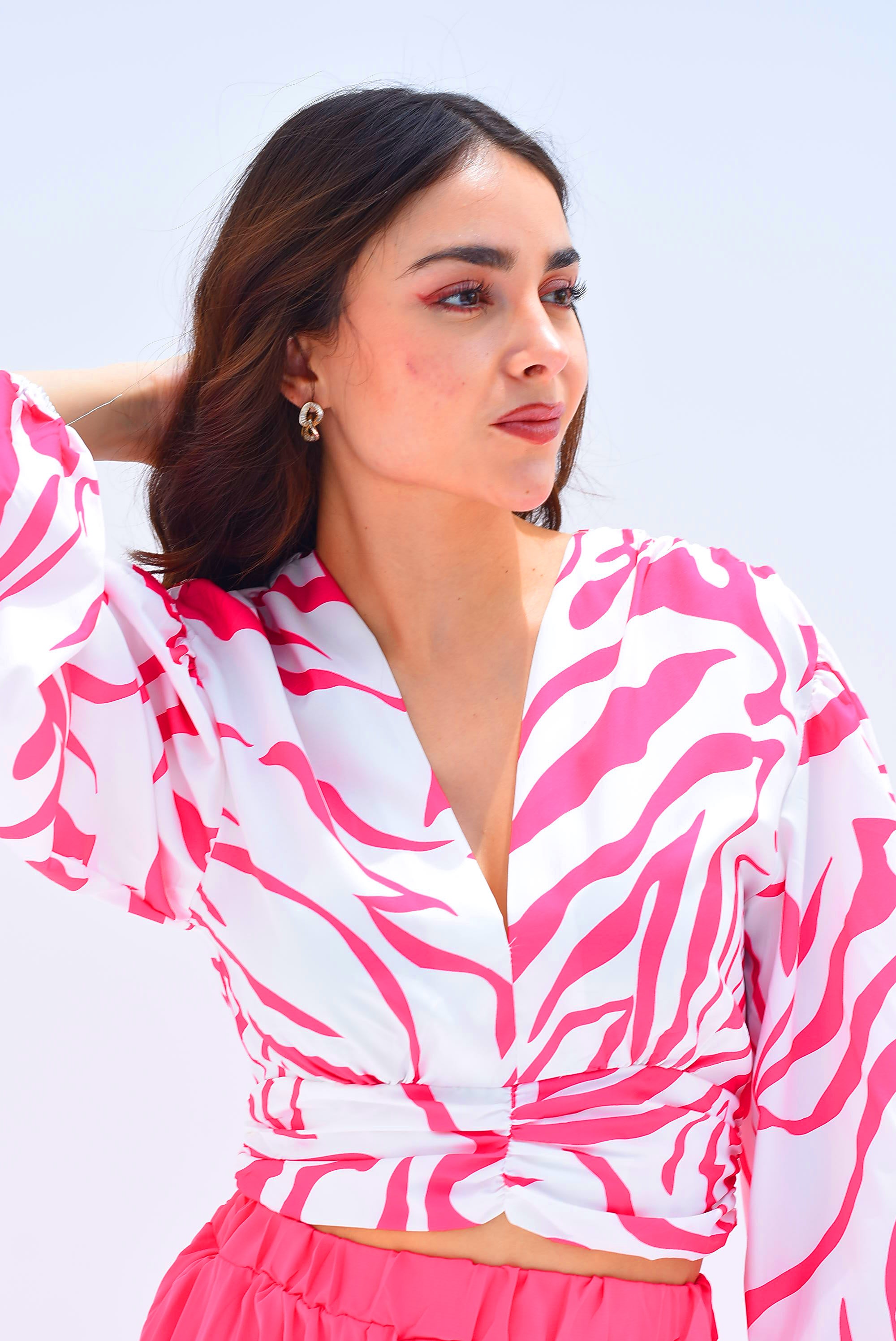 Blusa drapeada Zebra Fiusha