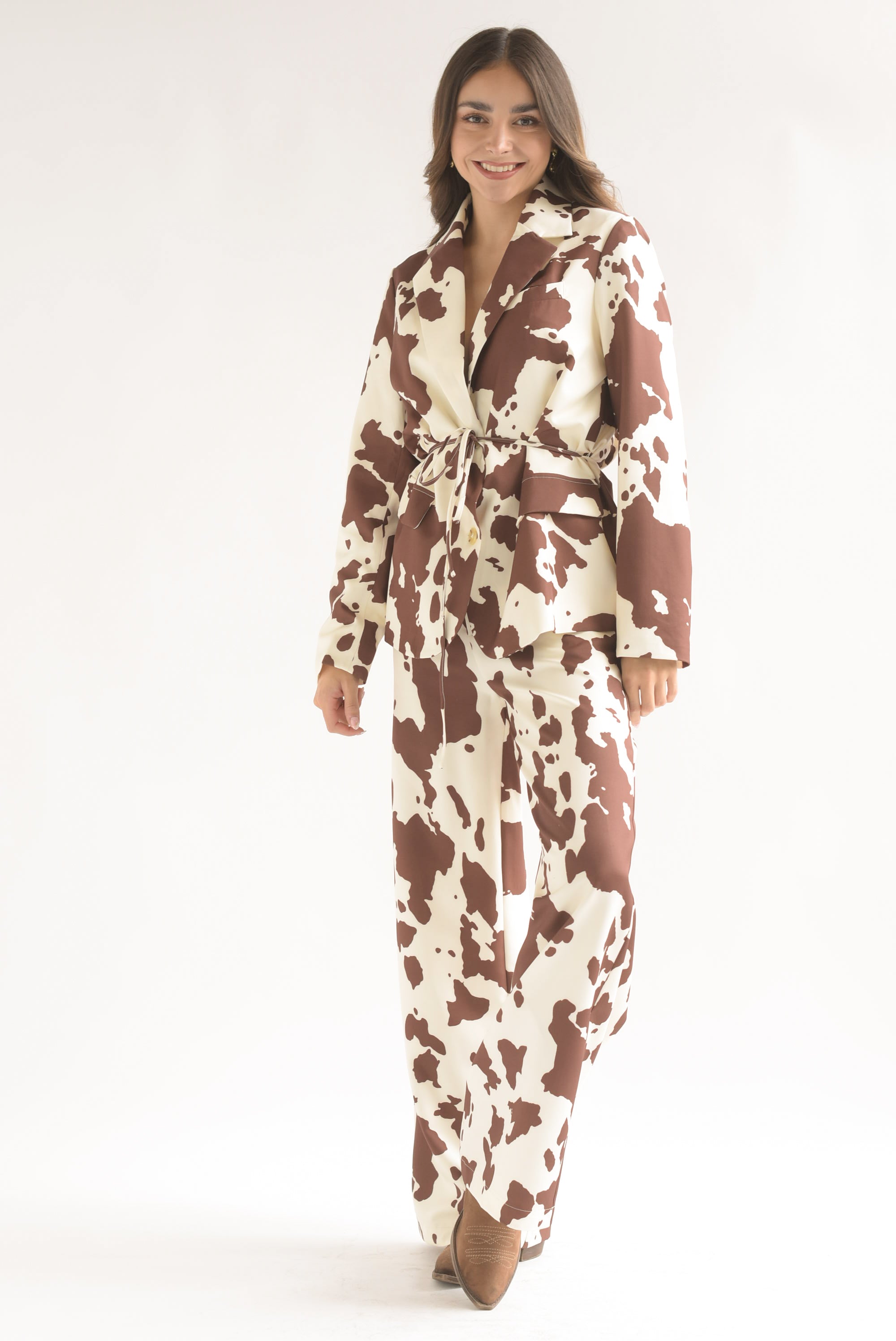 Set Pantalón y Blazer cinta Cow