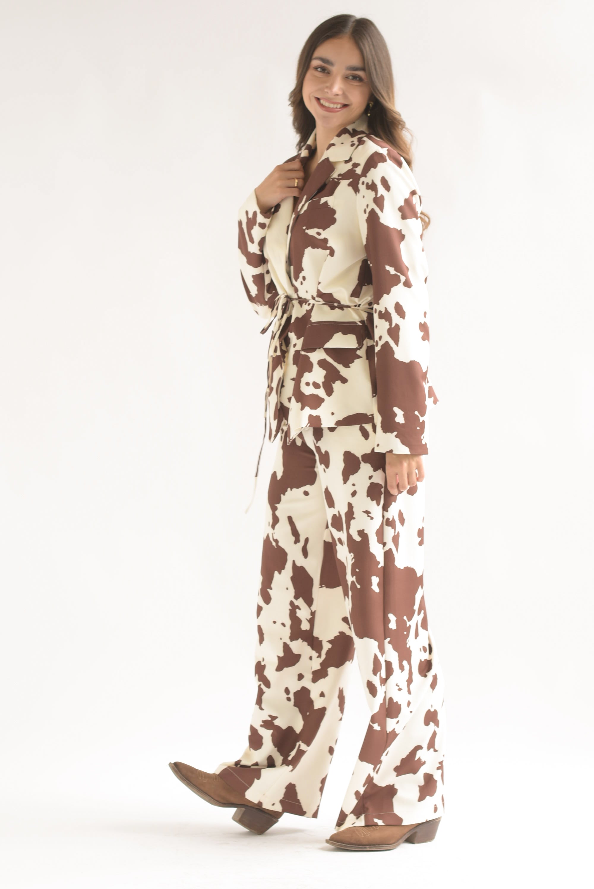 Set Pantalón y Blazer cinta Cow