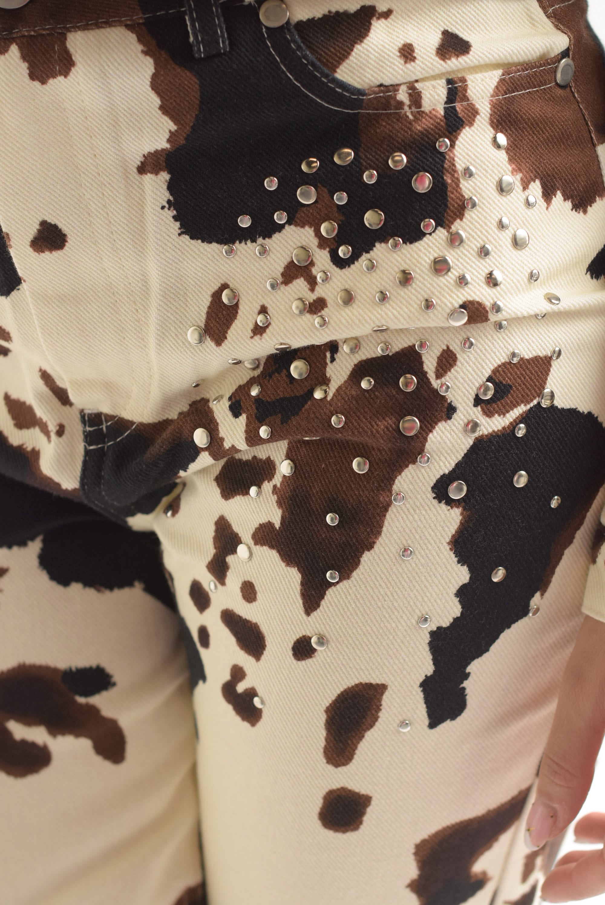 Set Pantalón y Chamarra estoperoles Cow Denim