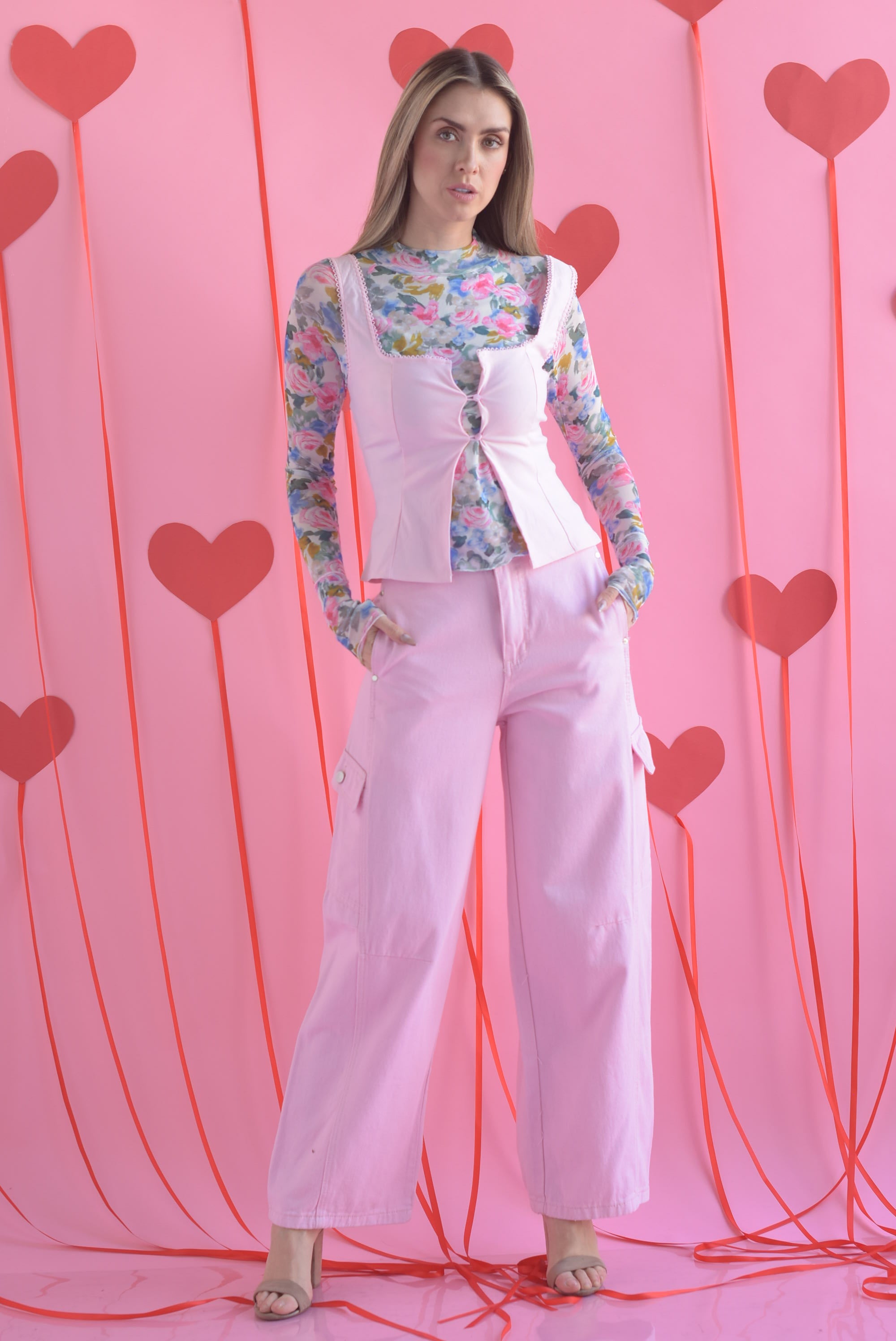 Jeans barrel costura