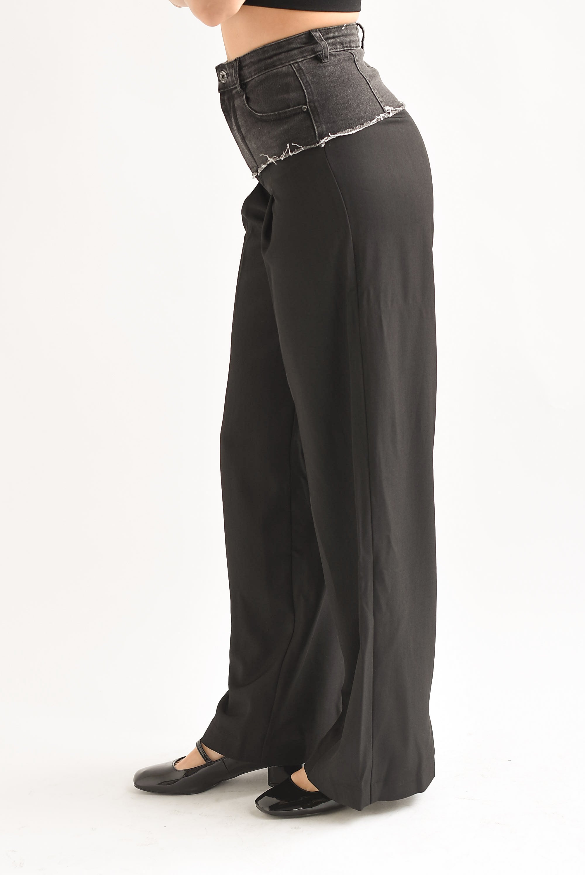 Pantalón sastre Denim Negro