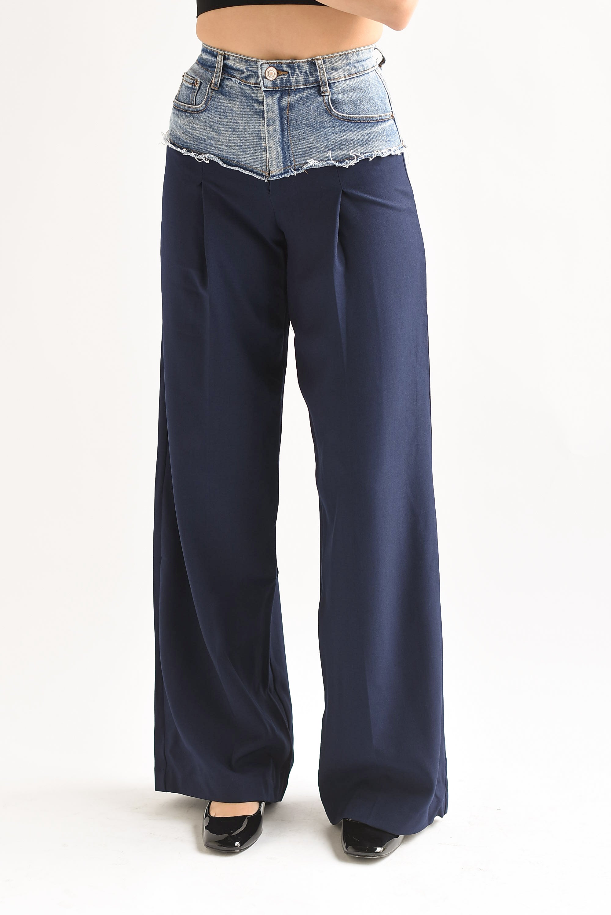 Pantalón sastre Denim Azul Marino