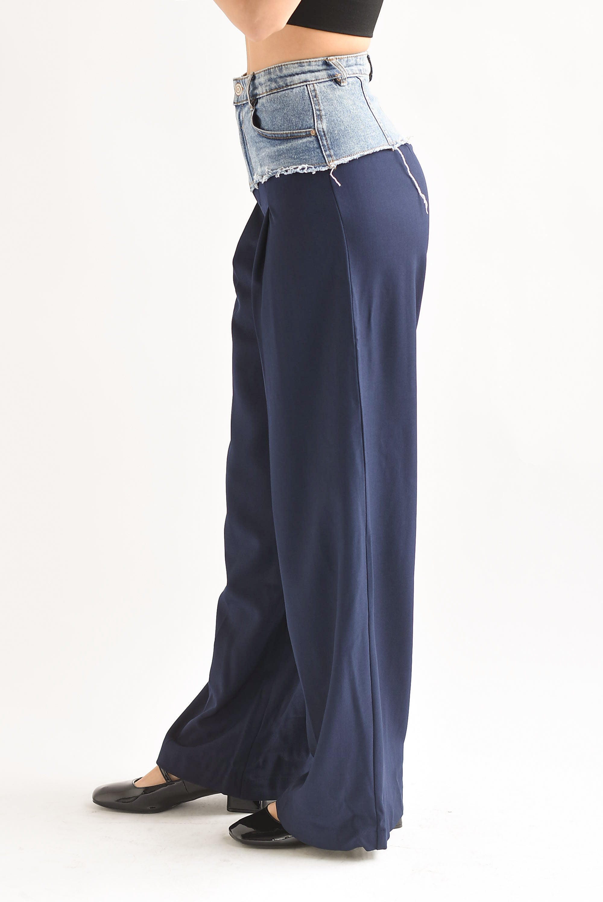 Pantalón sastre Denim Azul Marino