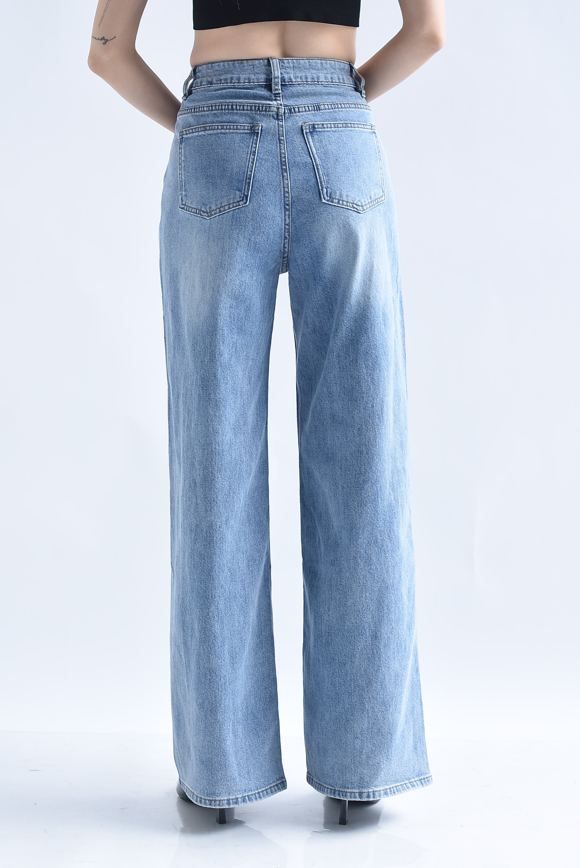 Jeans lunares chunky pintados