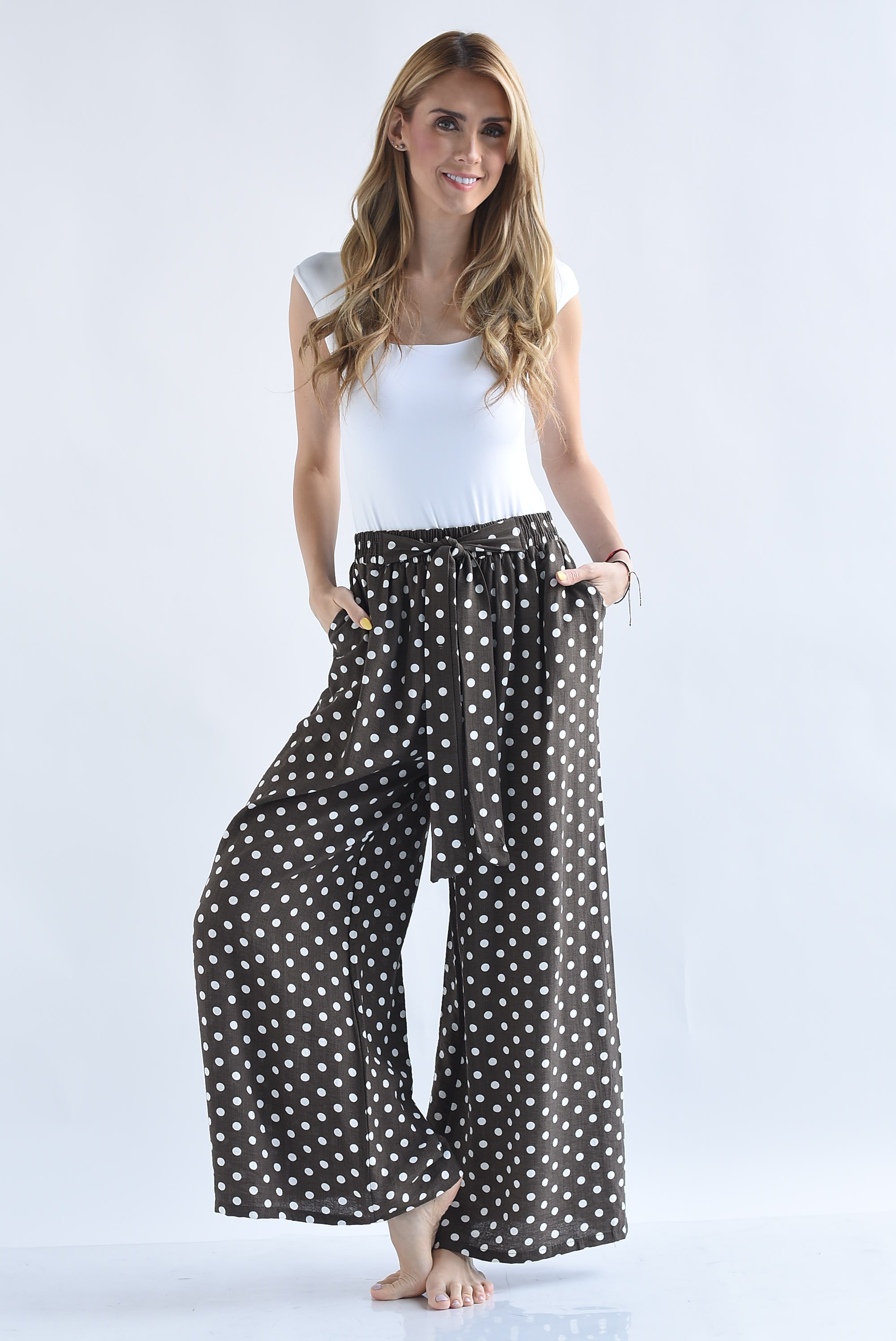 Pantalón cinta polka dots