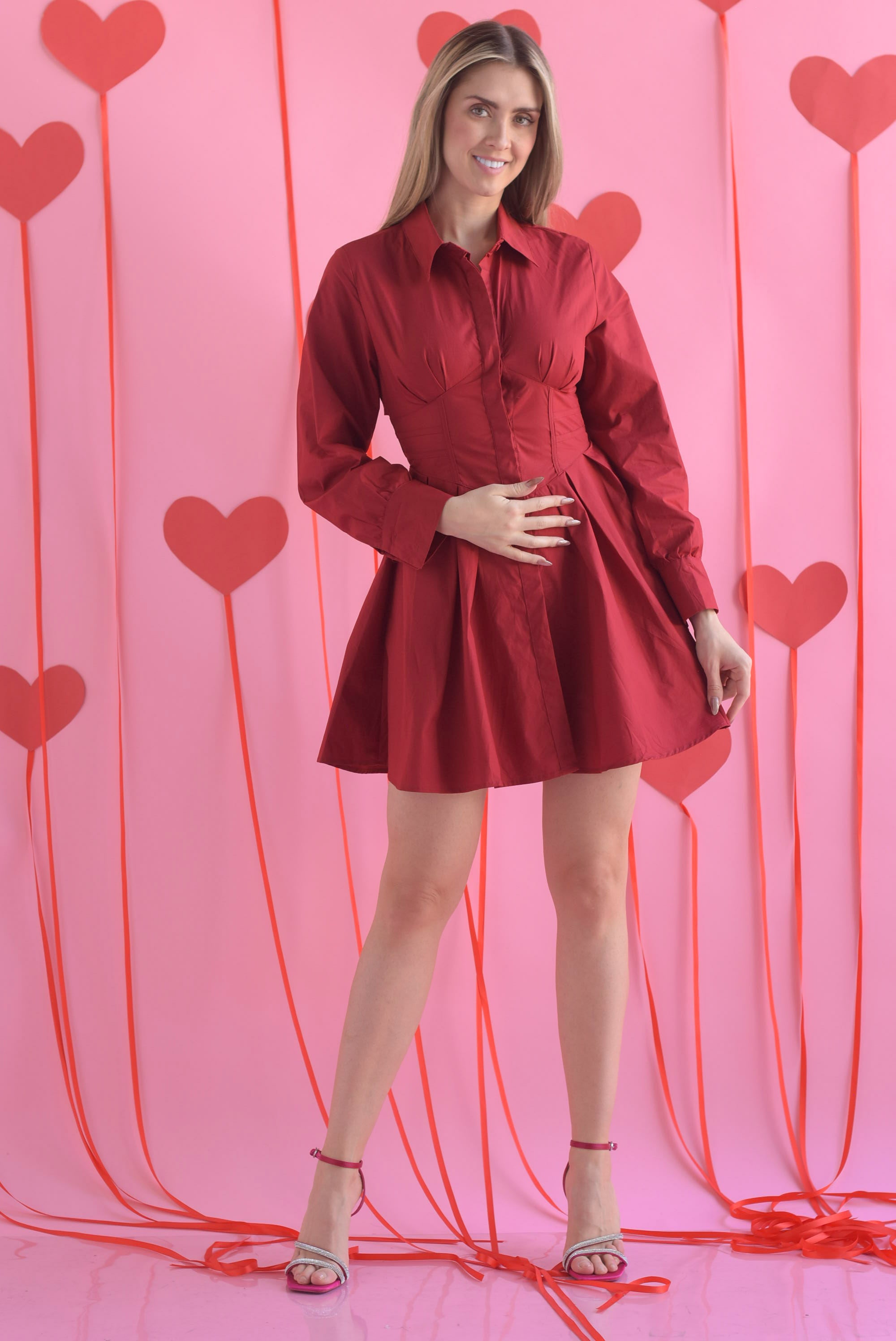 Vestido camisero fajilla