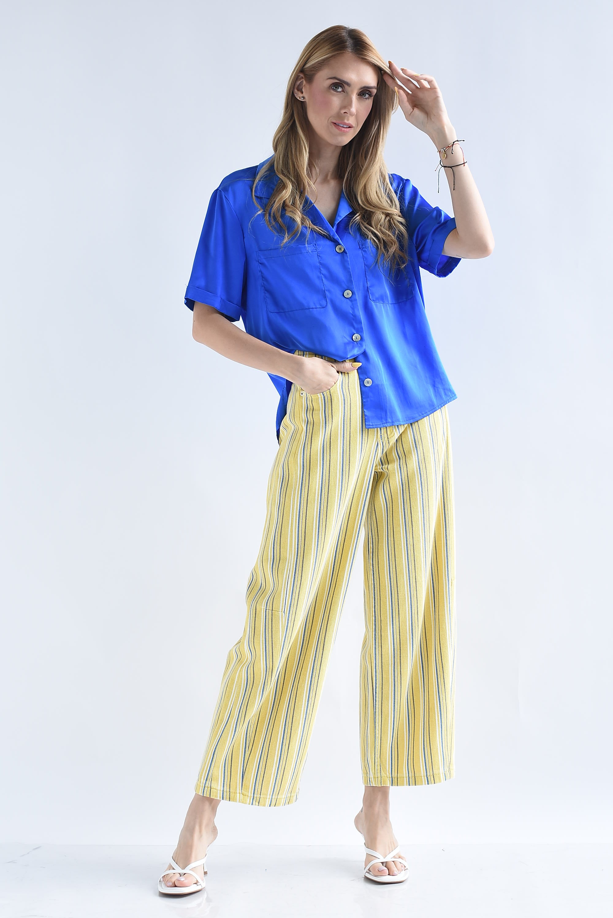 Jeans barrel rayas