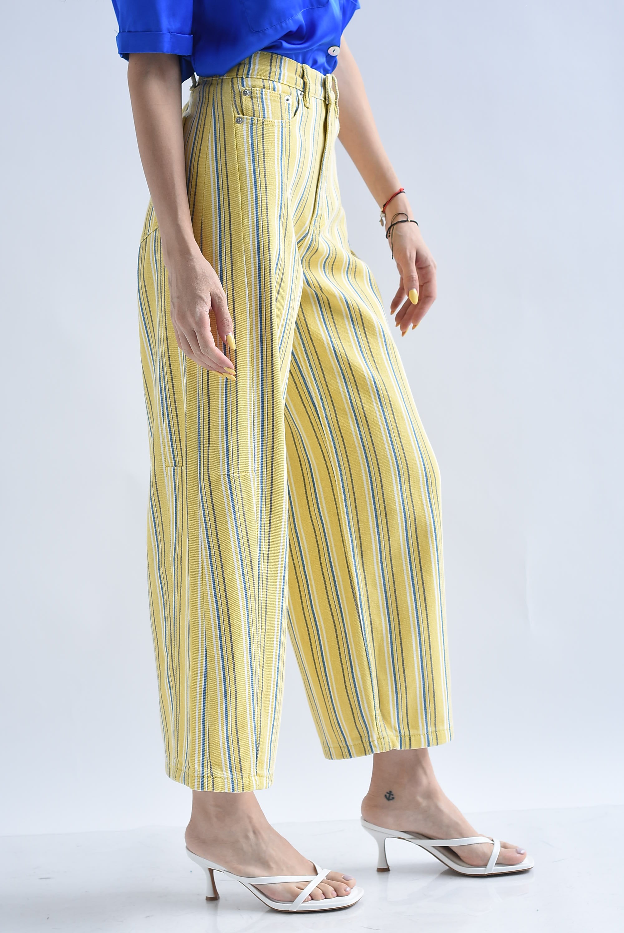 Jeans barrel rayas