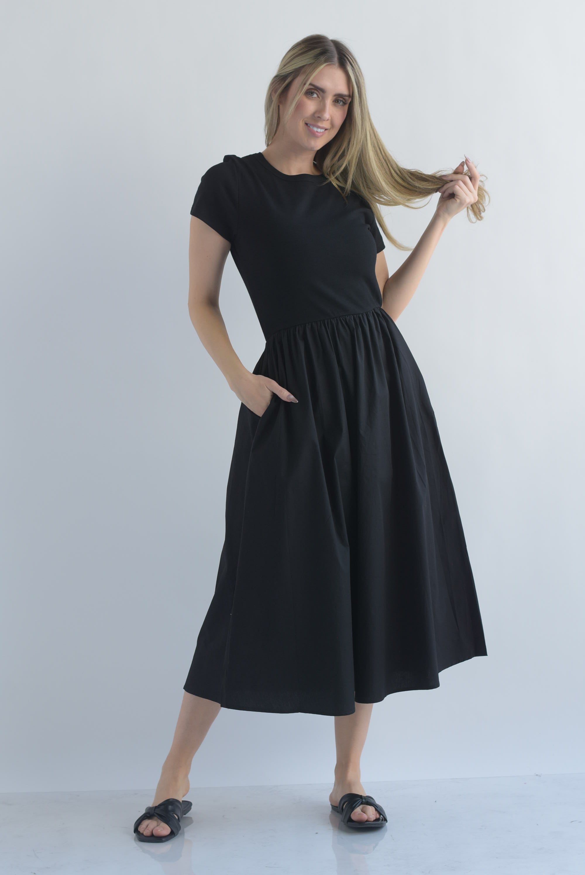 Vestido top canalé