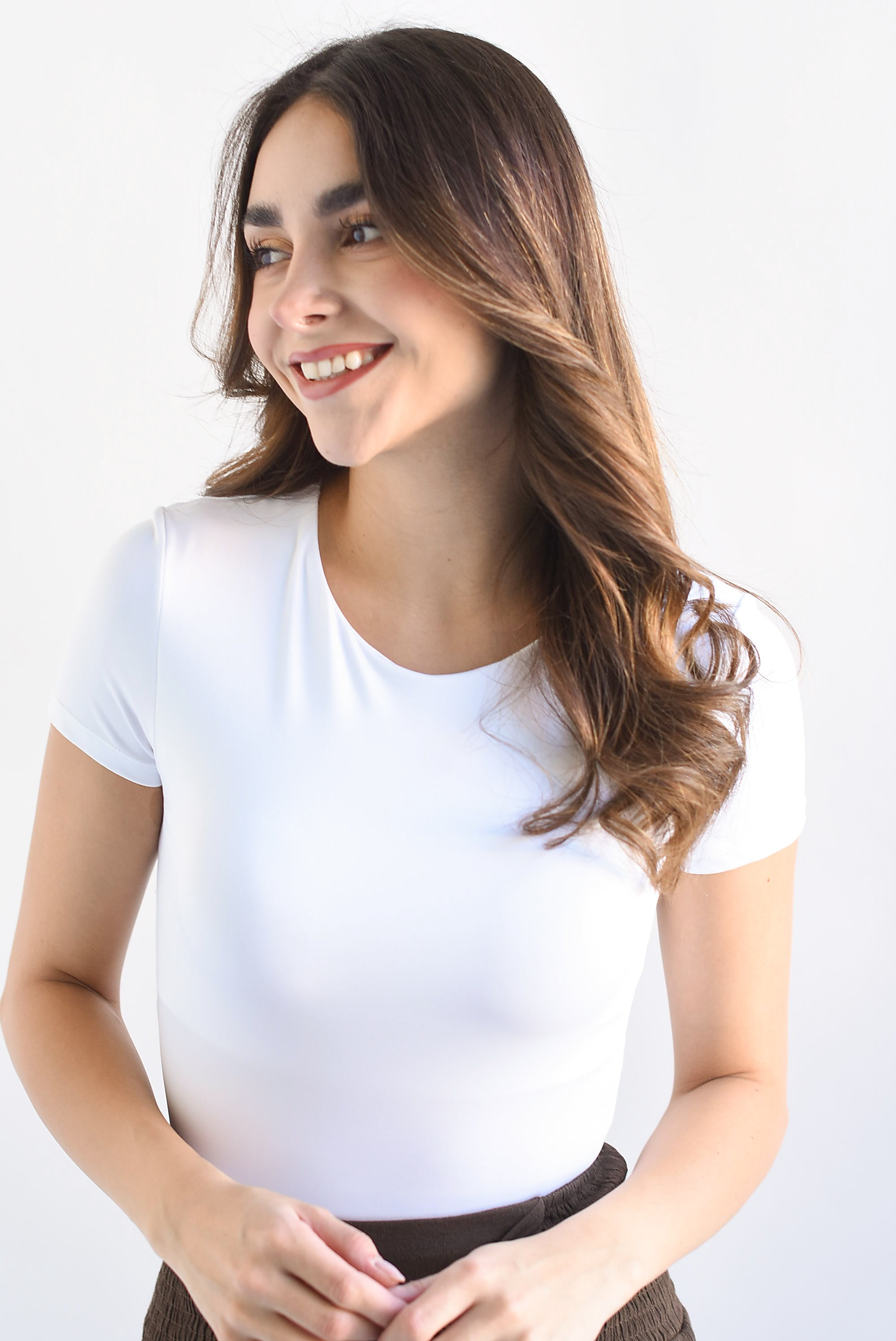 Body manga corta Blanco