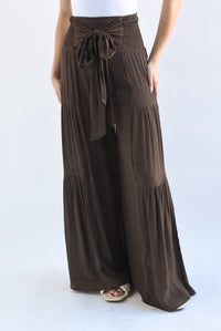 Fashion Styled Pantalón boho cinta Espresso