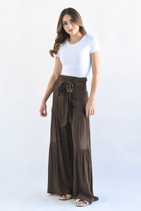 Fashion Styled Pantalón boho cinta Espresso