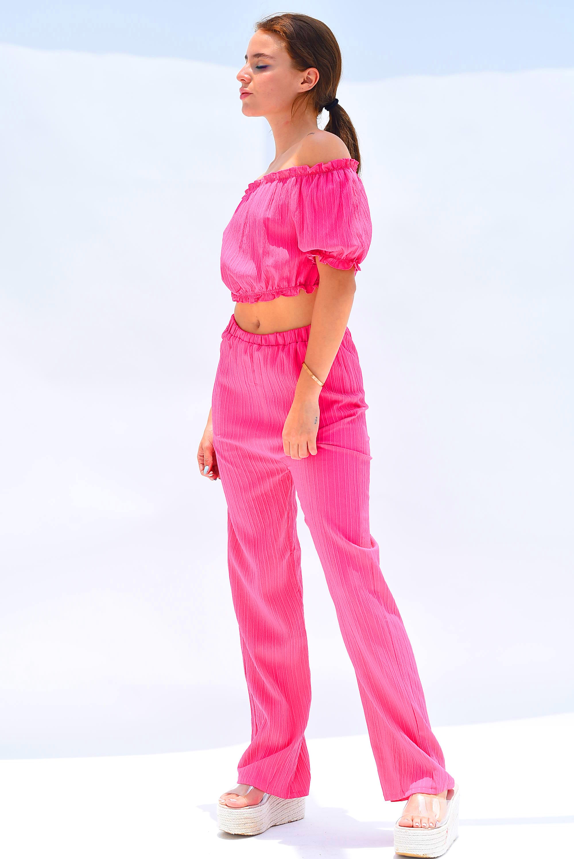 Set Pantalón y Top texturizado Fiusha