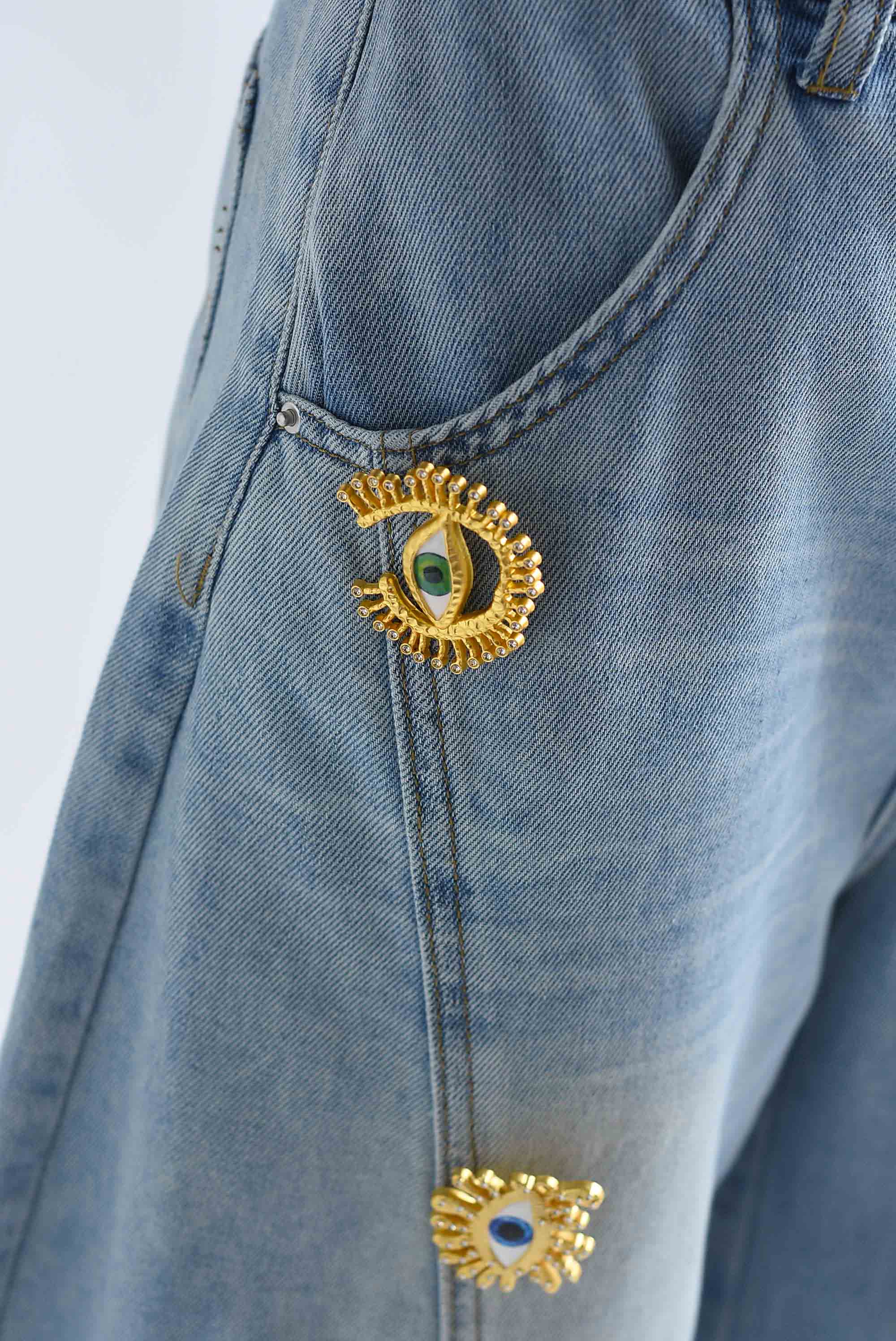 Bermuda barrel culotte broches