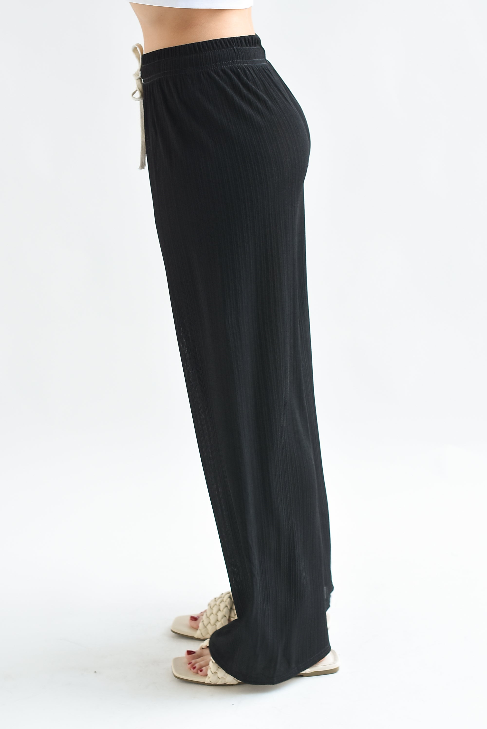 Pantalón textura Negro
