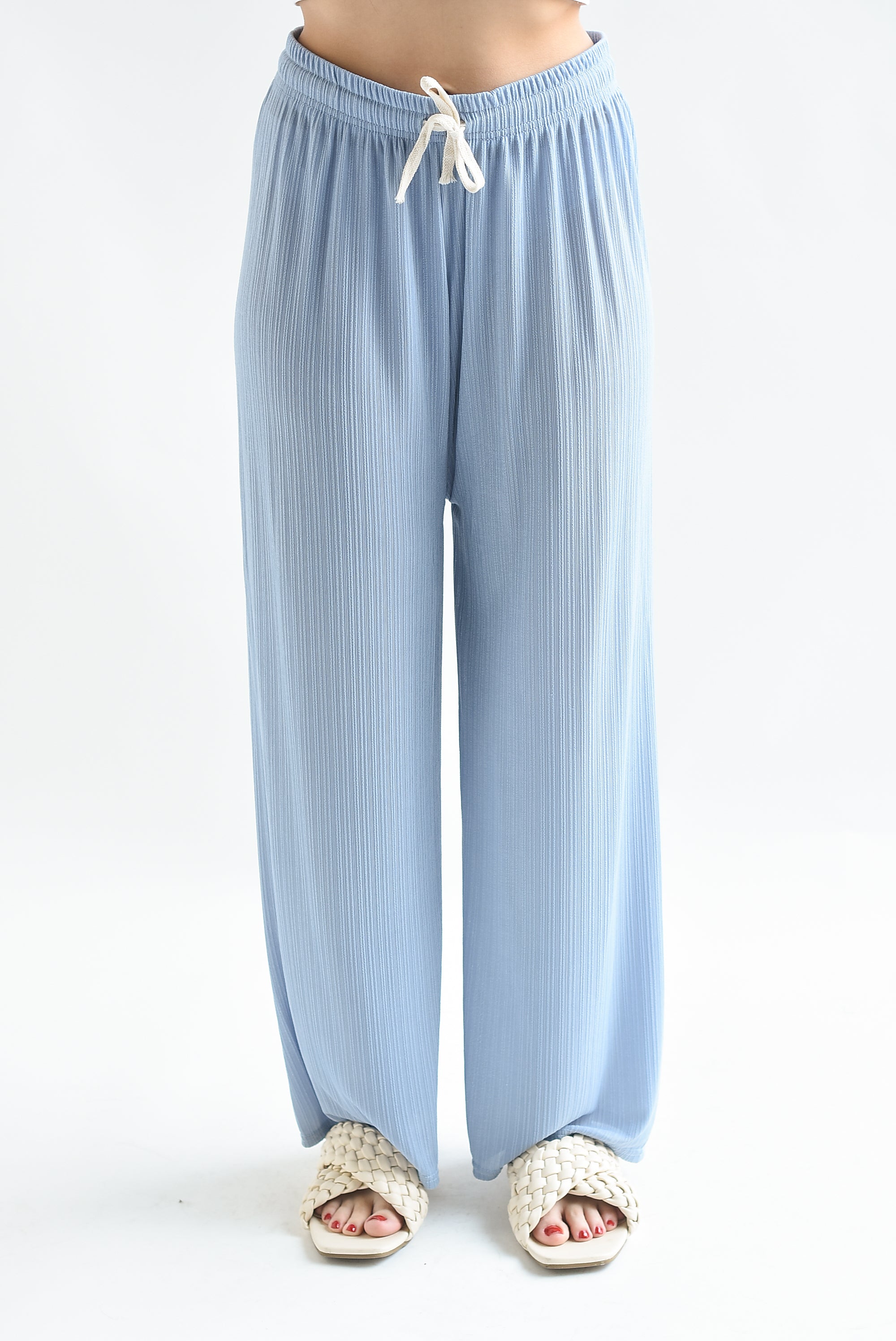 Pantalón textura Azul