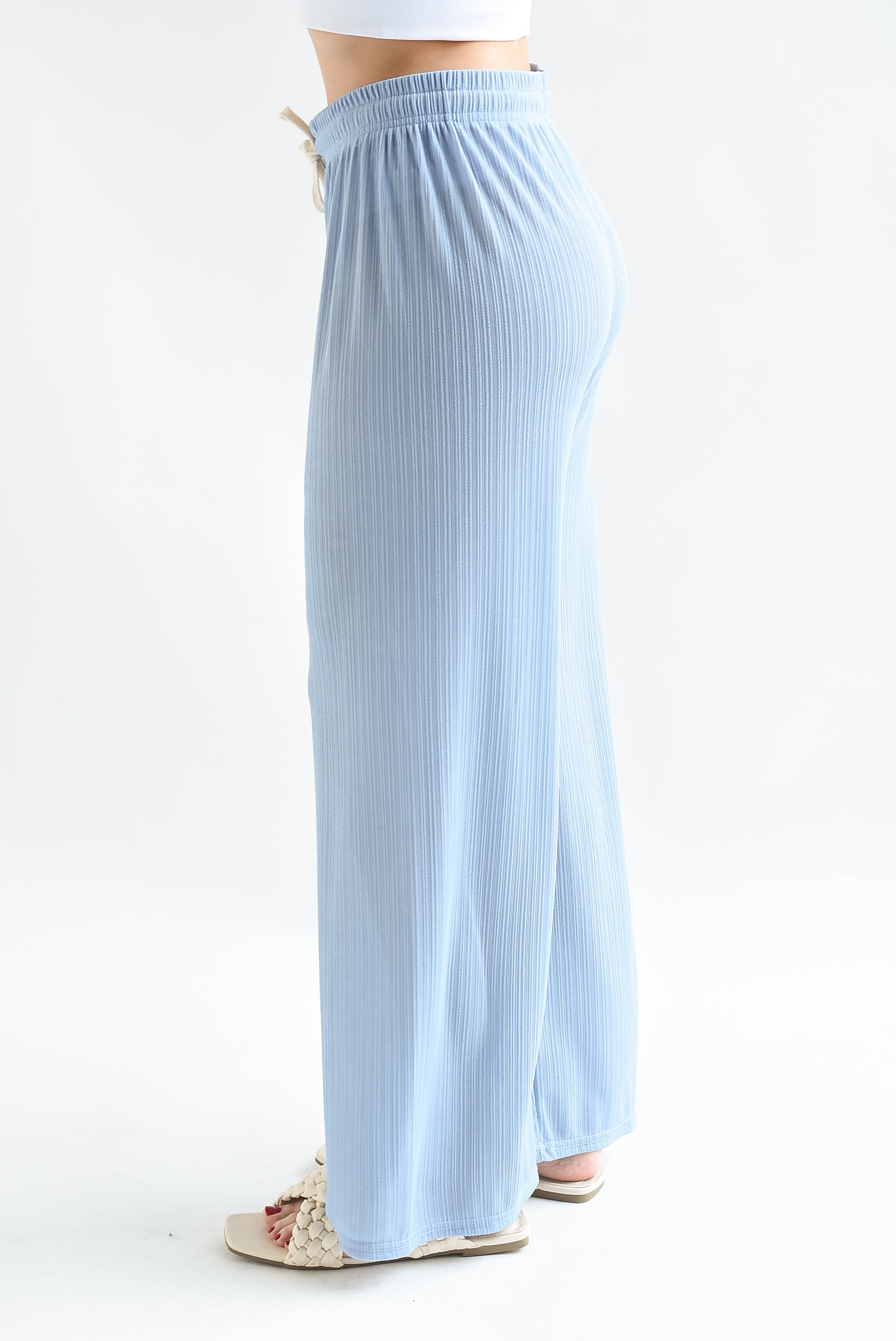 Pantalón textura Azul