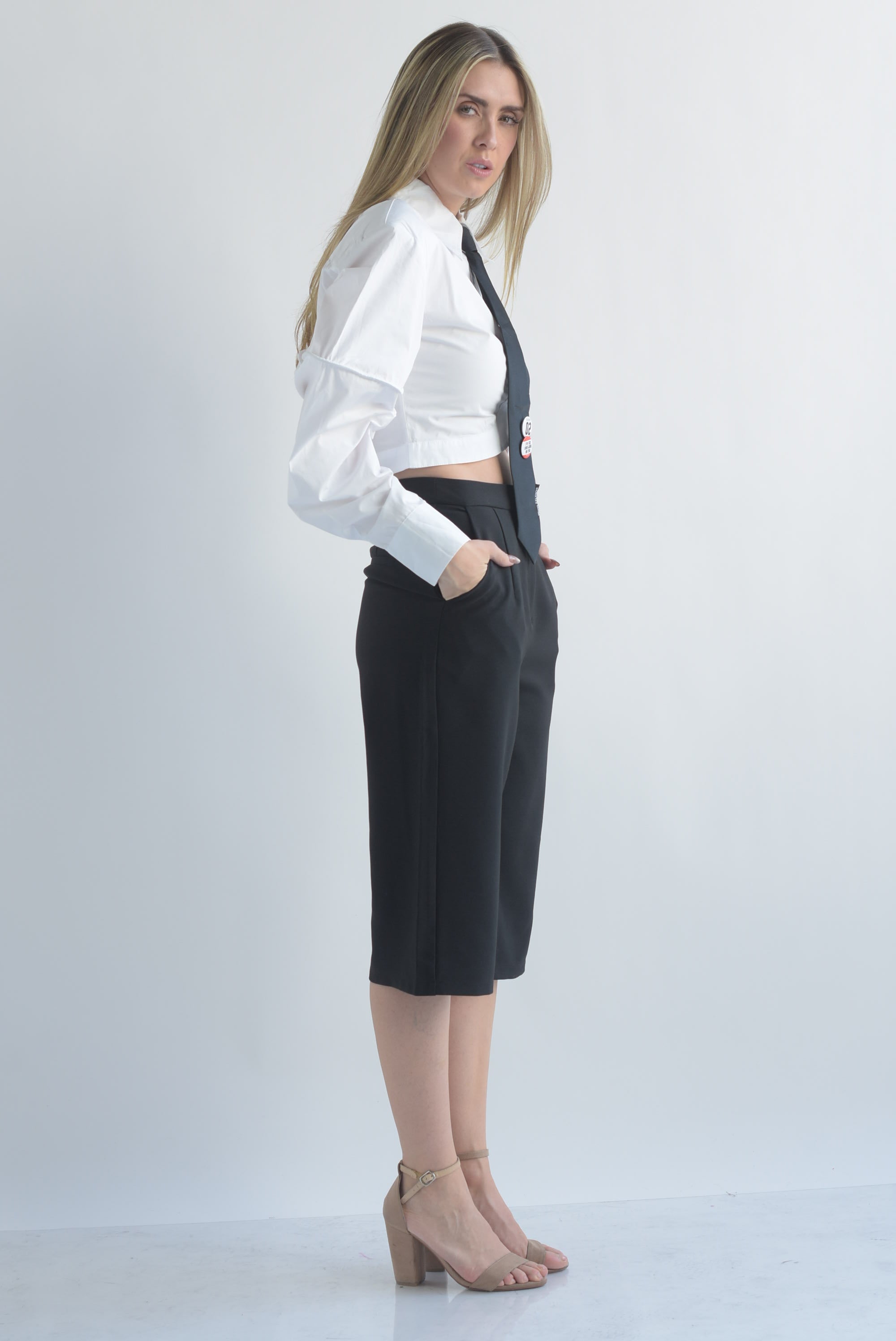 Bermuda de vestir pinzas