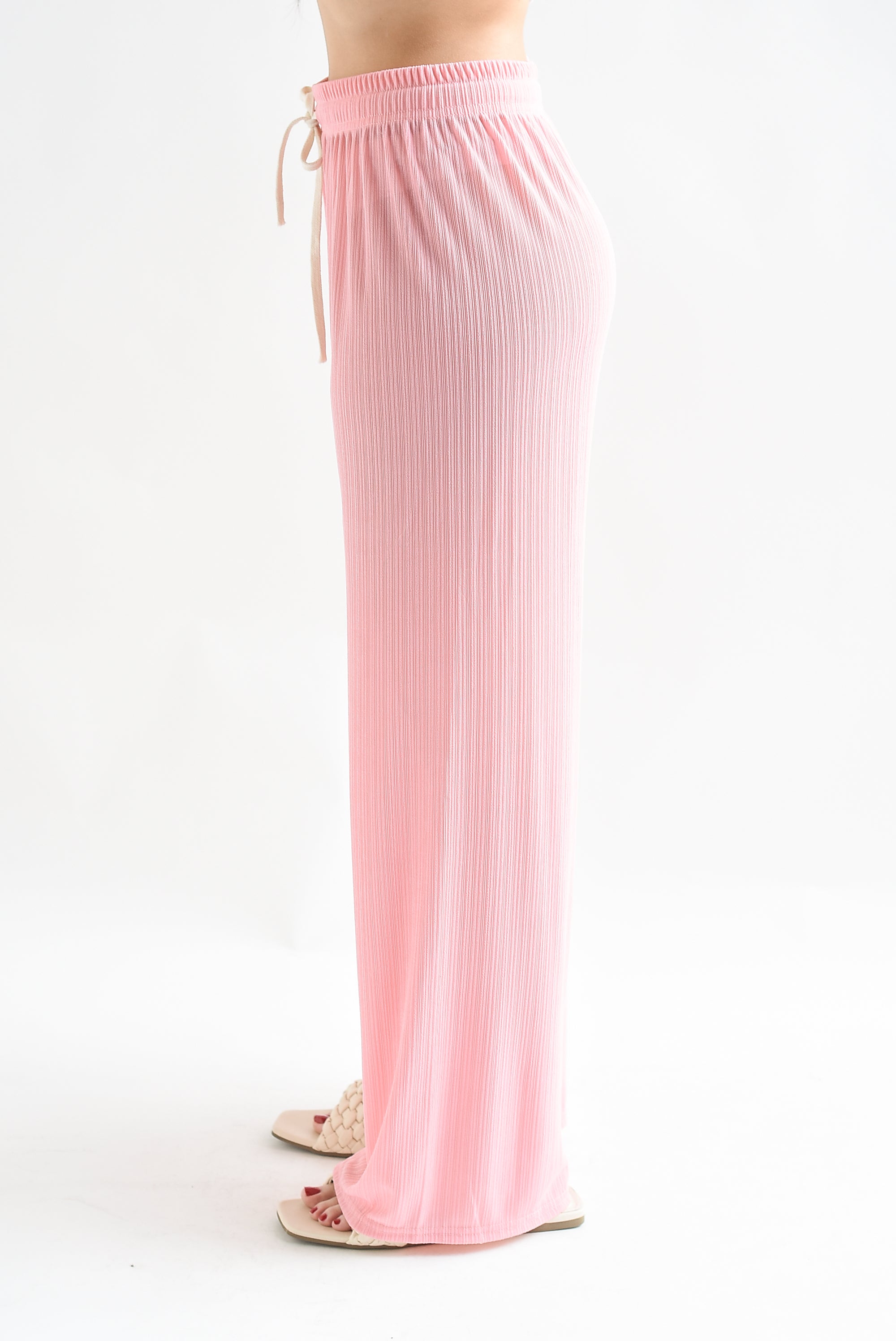 Pantalón textura Rosa