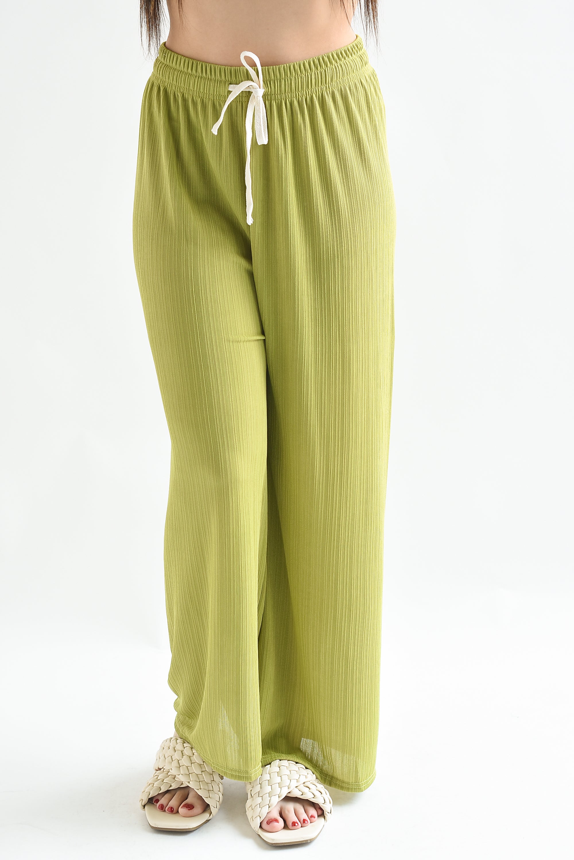 Pantalon Fluide Moutarde Mat Fashion - Taille 50/54, Style Large, Femme