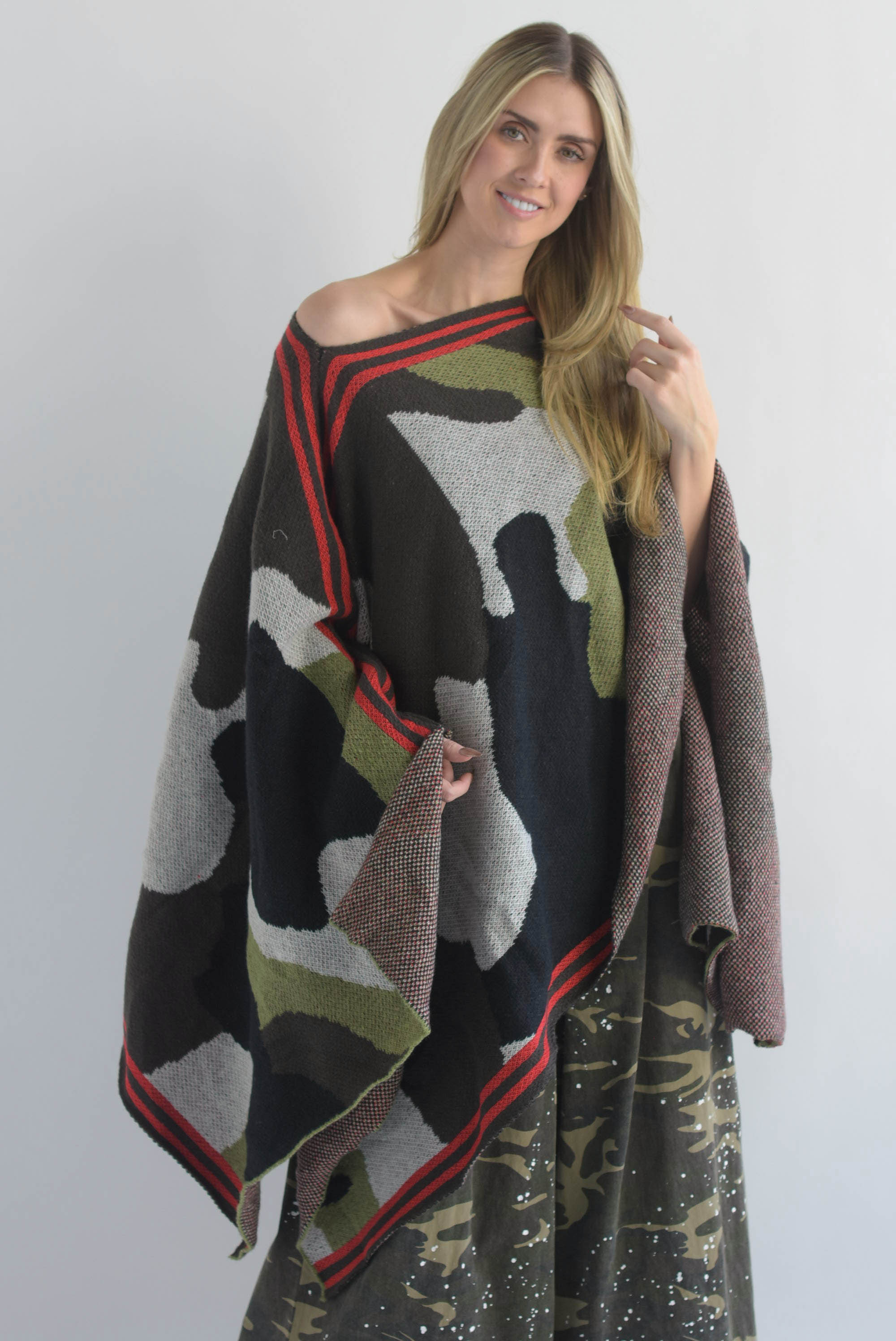 Poncho punto track Camuflaje