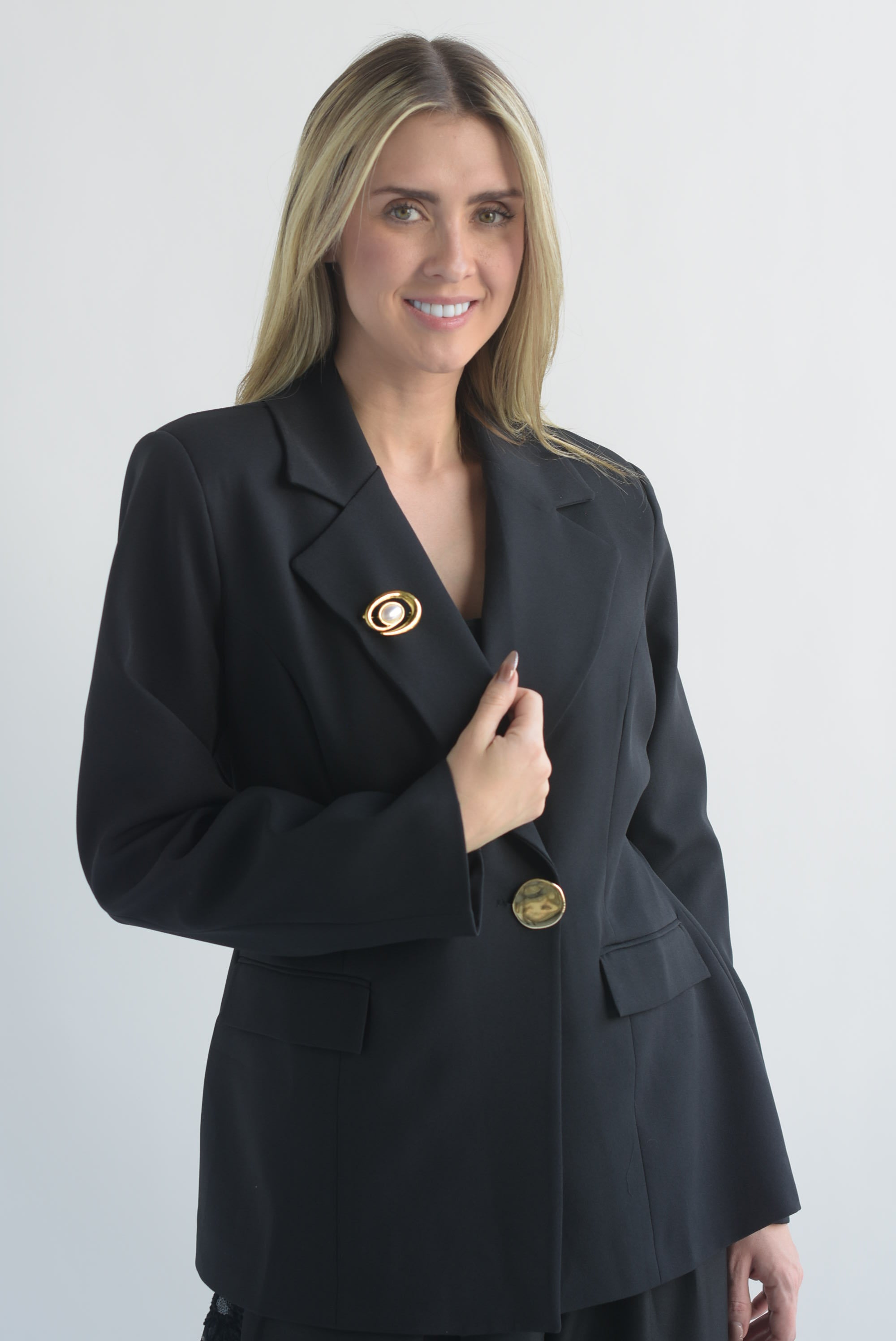 Broche espiral perla