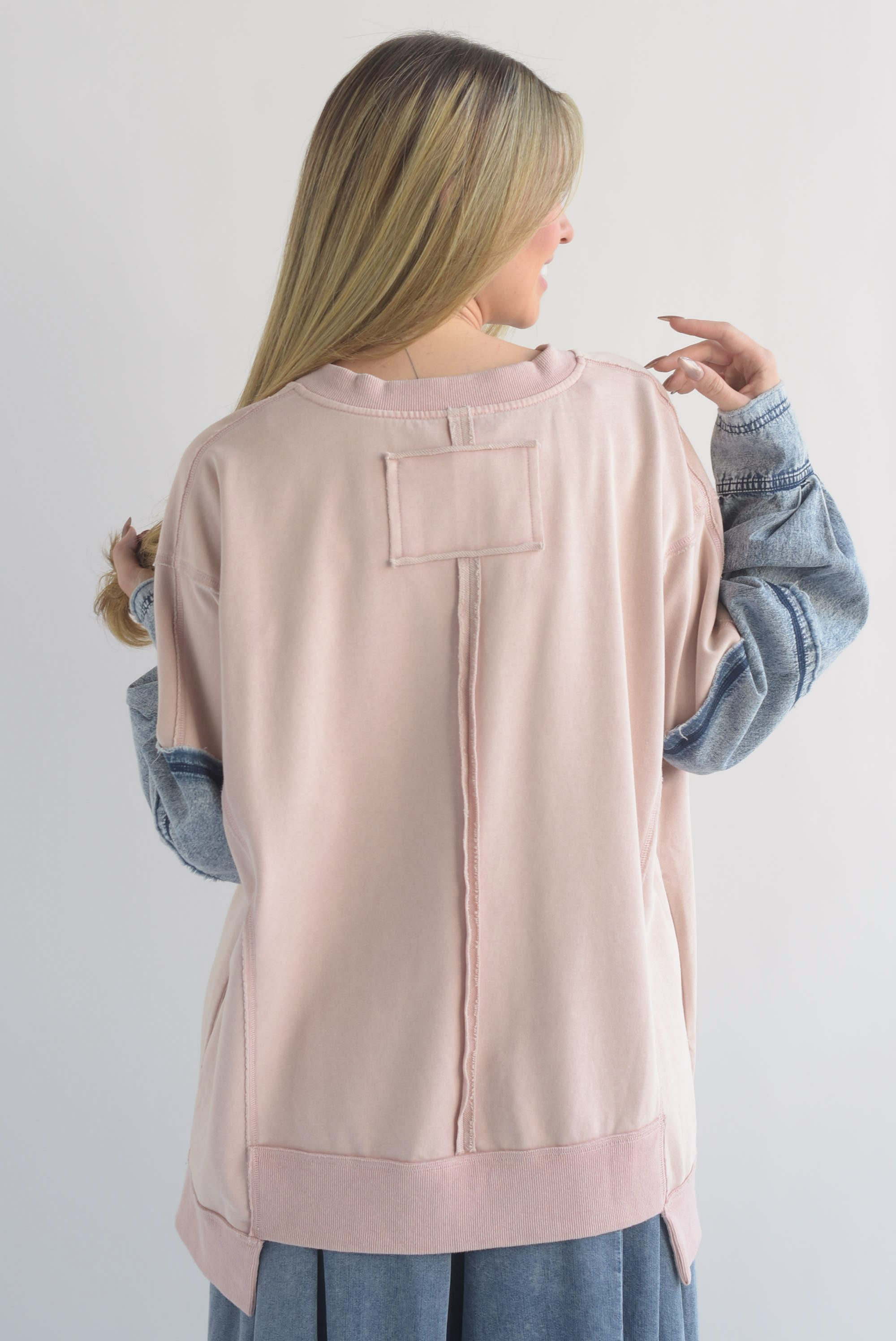 Sudadera mangas Denim