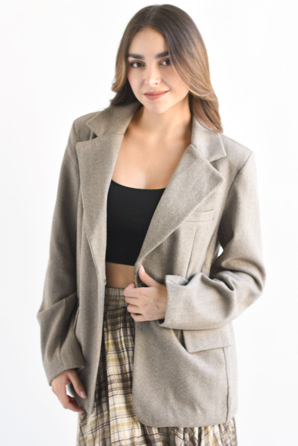 Blazer espiga Moka