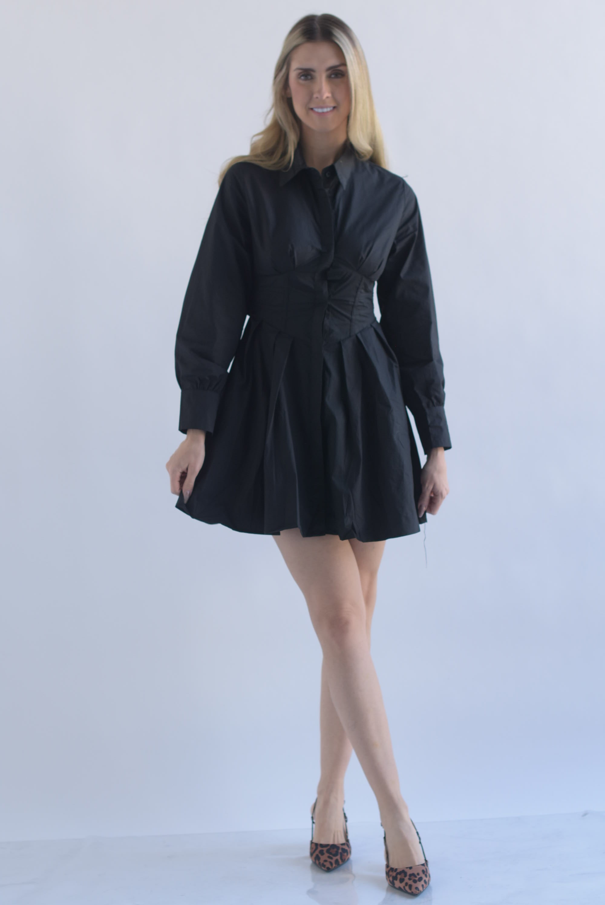 Vestido camisero fajilla