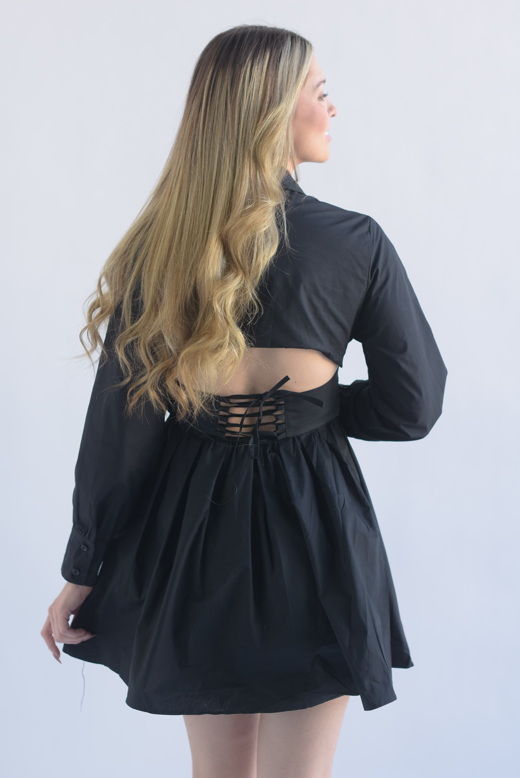 Vestido camisero fajilla