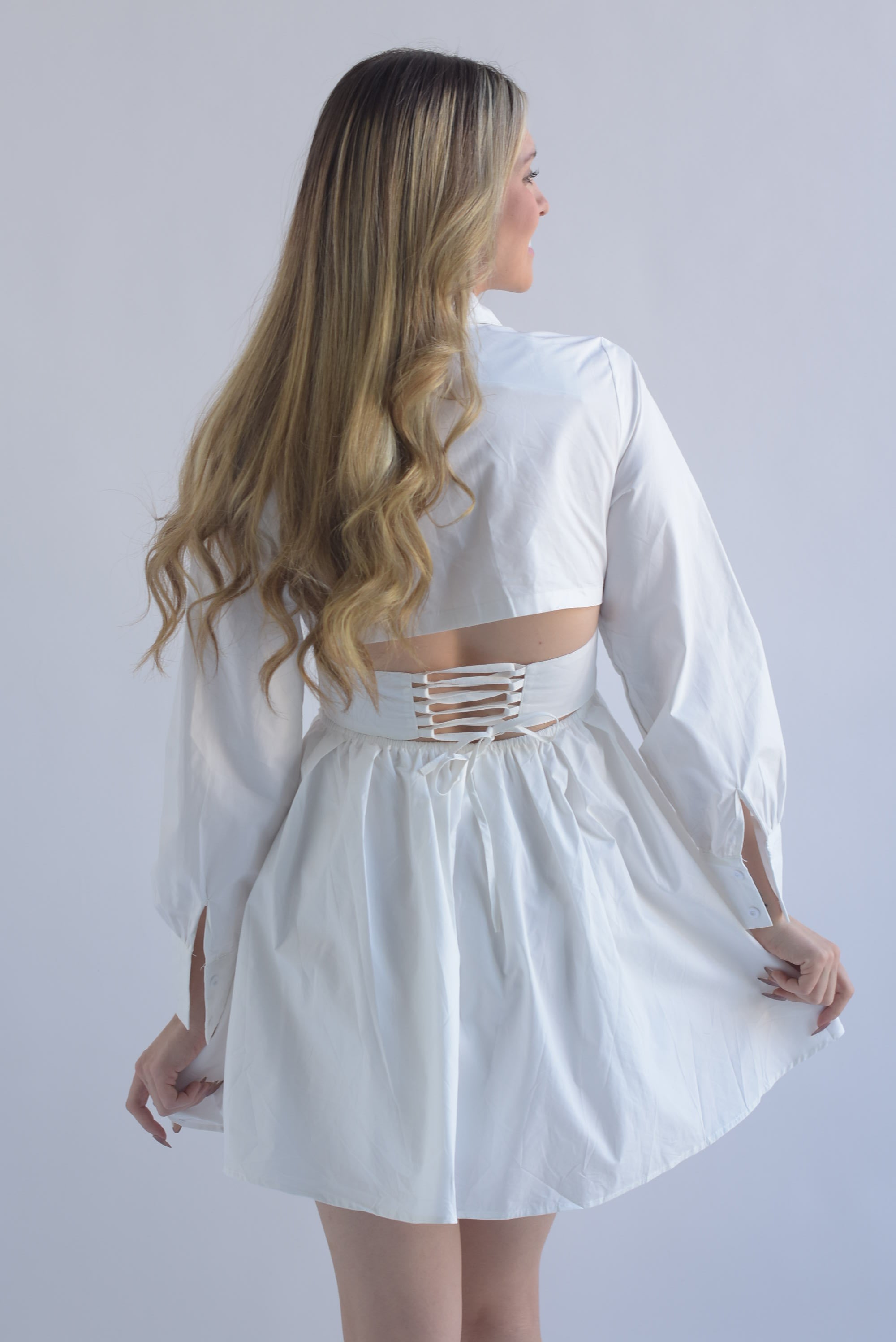 Vestido camisero fajilla