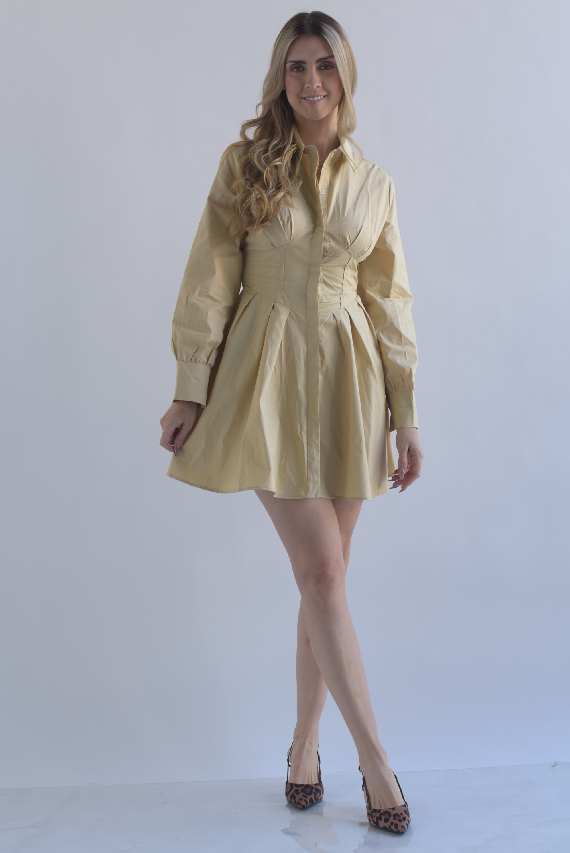 Vestido camisero fajilla