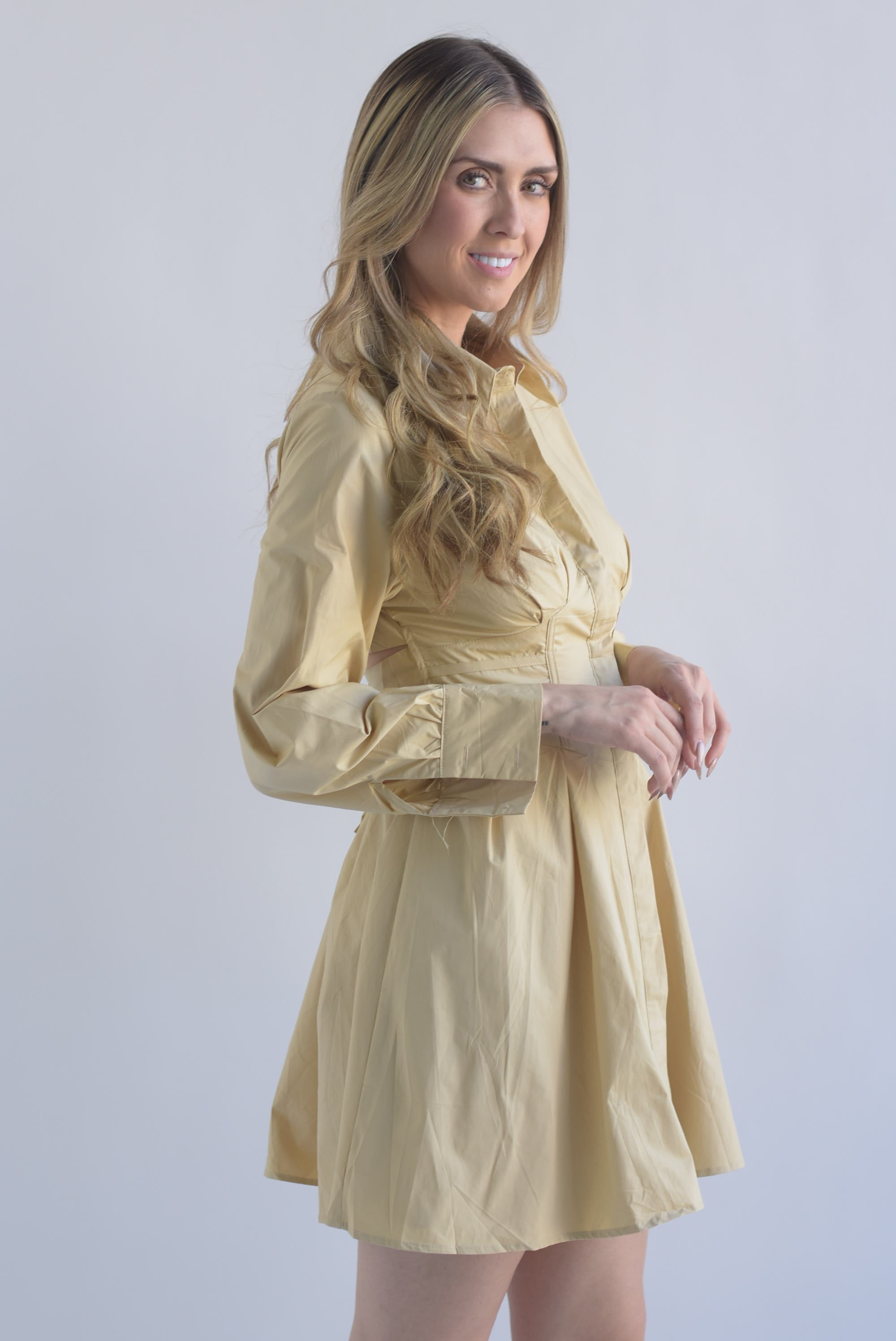 Vestido camisero fajilla