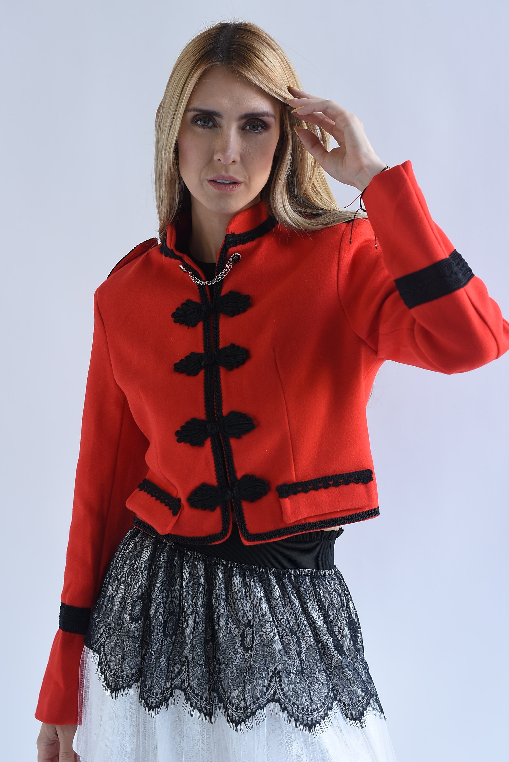 Blazer militar chinese bordado