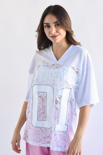 Jersey encaje AUTHENTIC Blanco