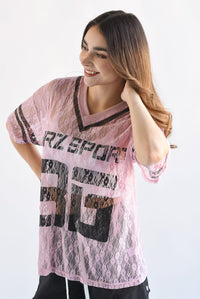 Fashion Styled PREVENTA 2 Jersey encaje SPORT Rosa