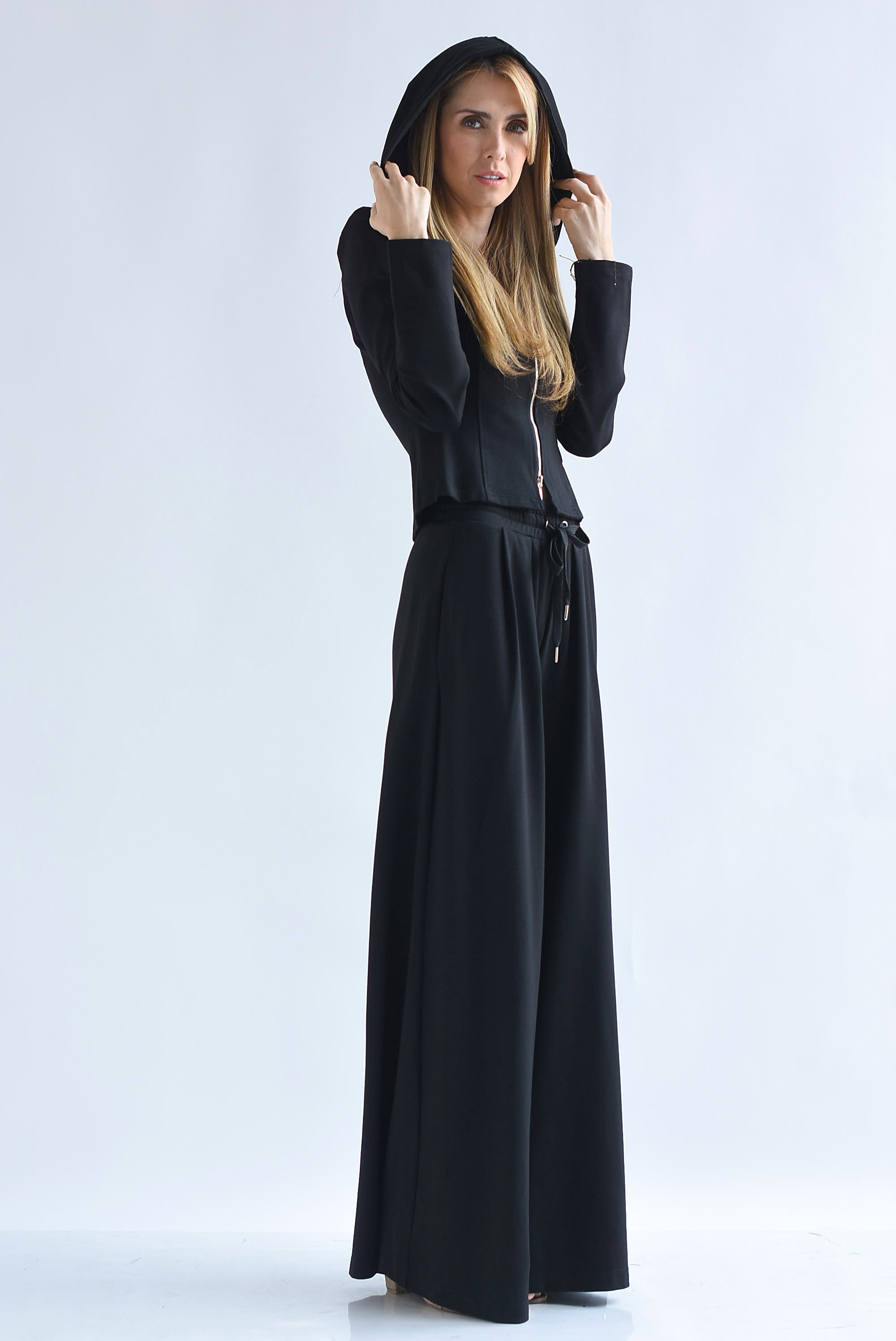 Set Pantalón súper wide y Chamarra hoodie